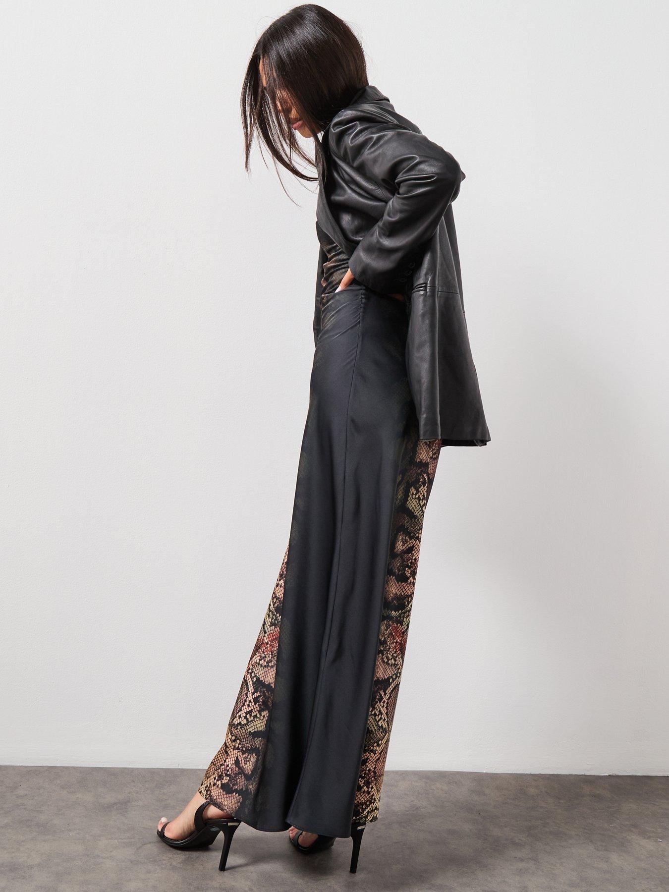  image of allsaints-deri-leather-blazer-black