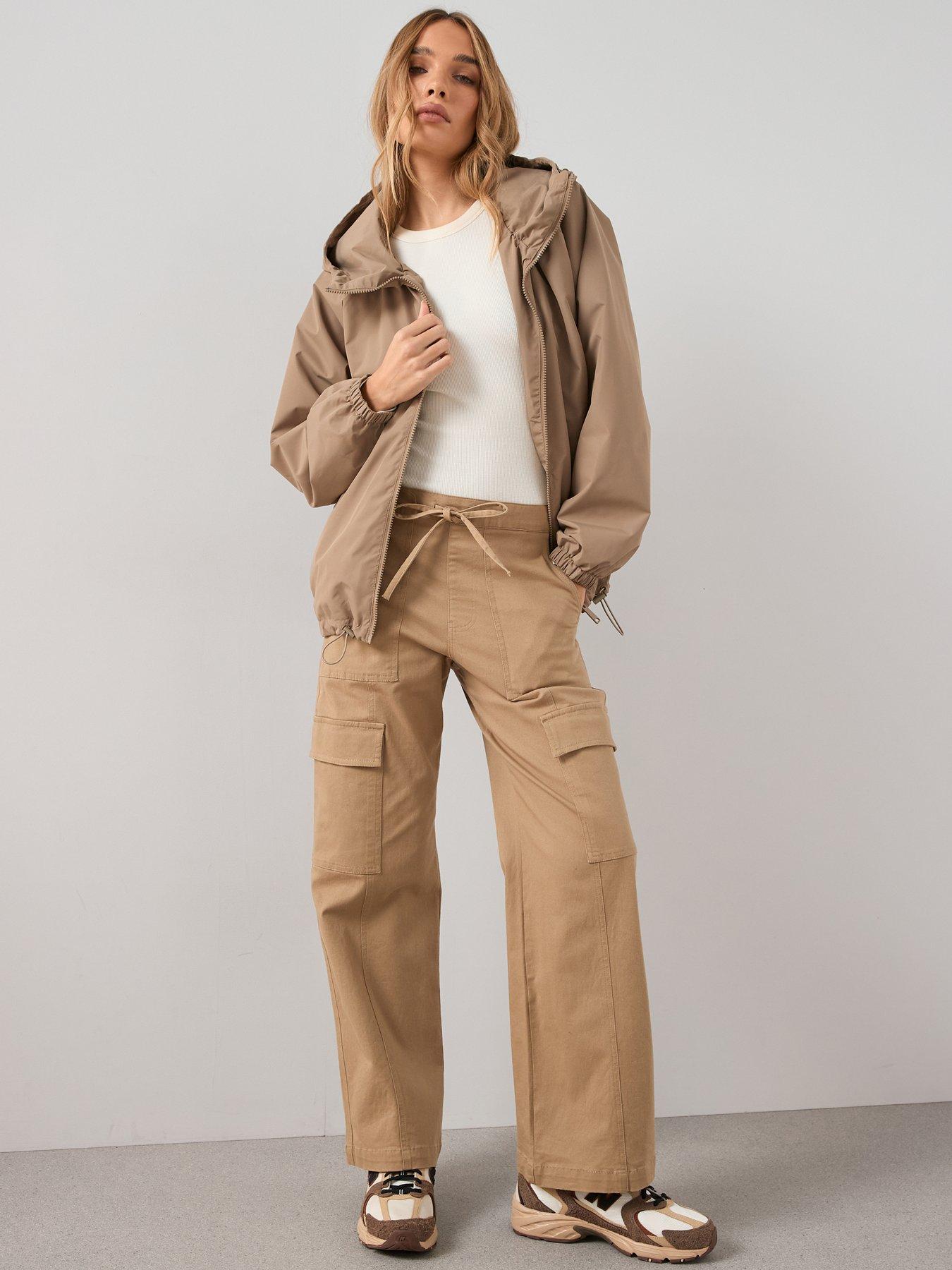 The Very Collection Wide Leg Cargo Trouser - Beige
