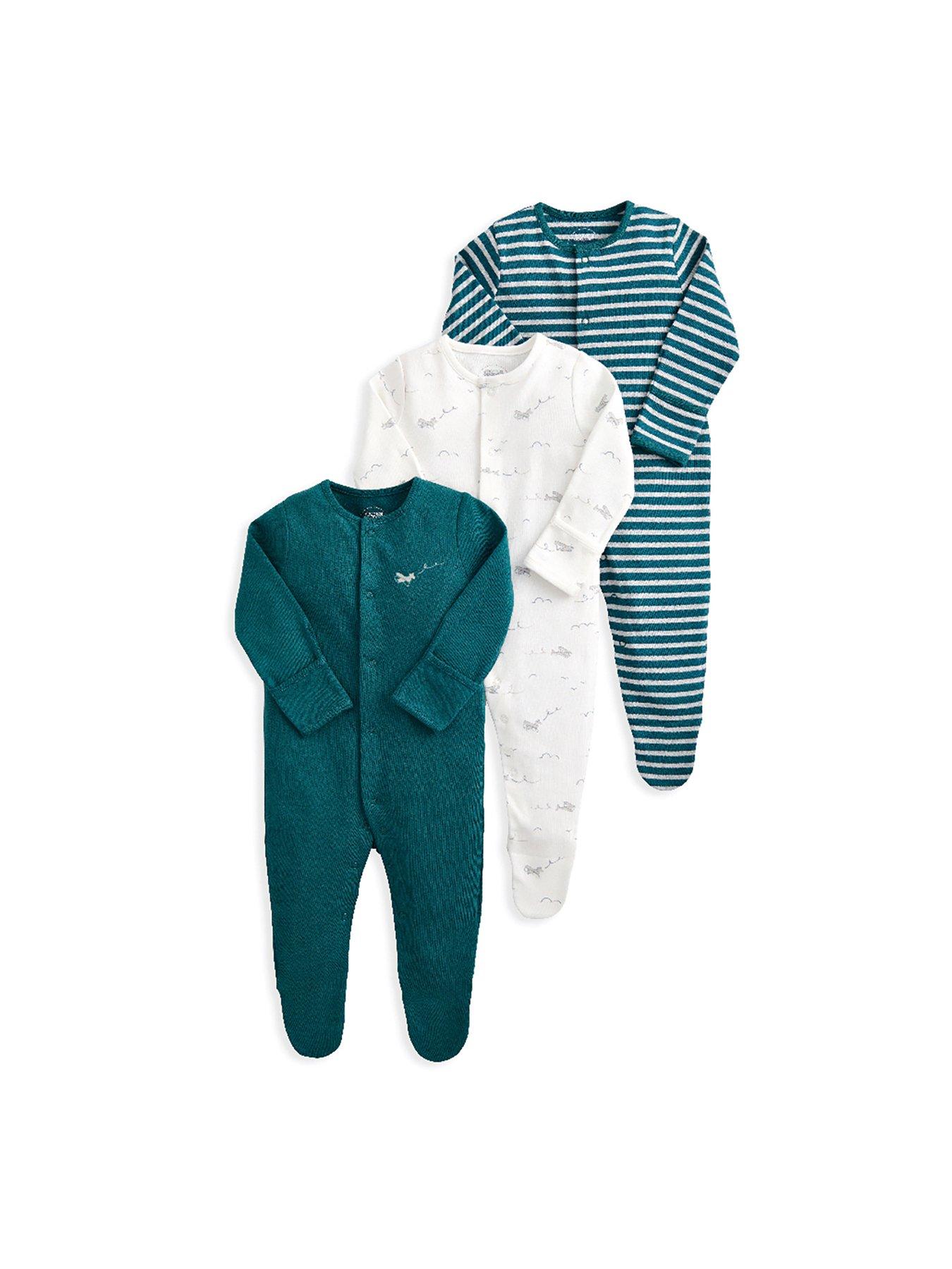mamas-papas-baby-boys-3-pack-planes-stripe-sleepsuits-multi