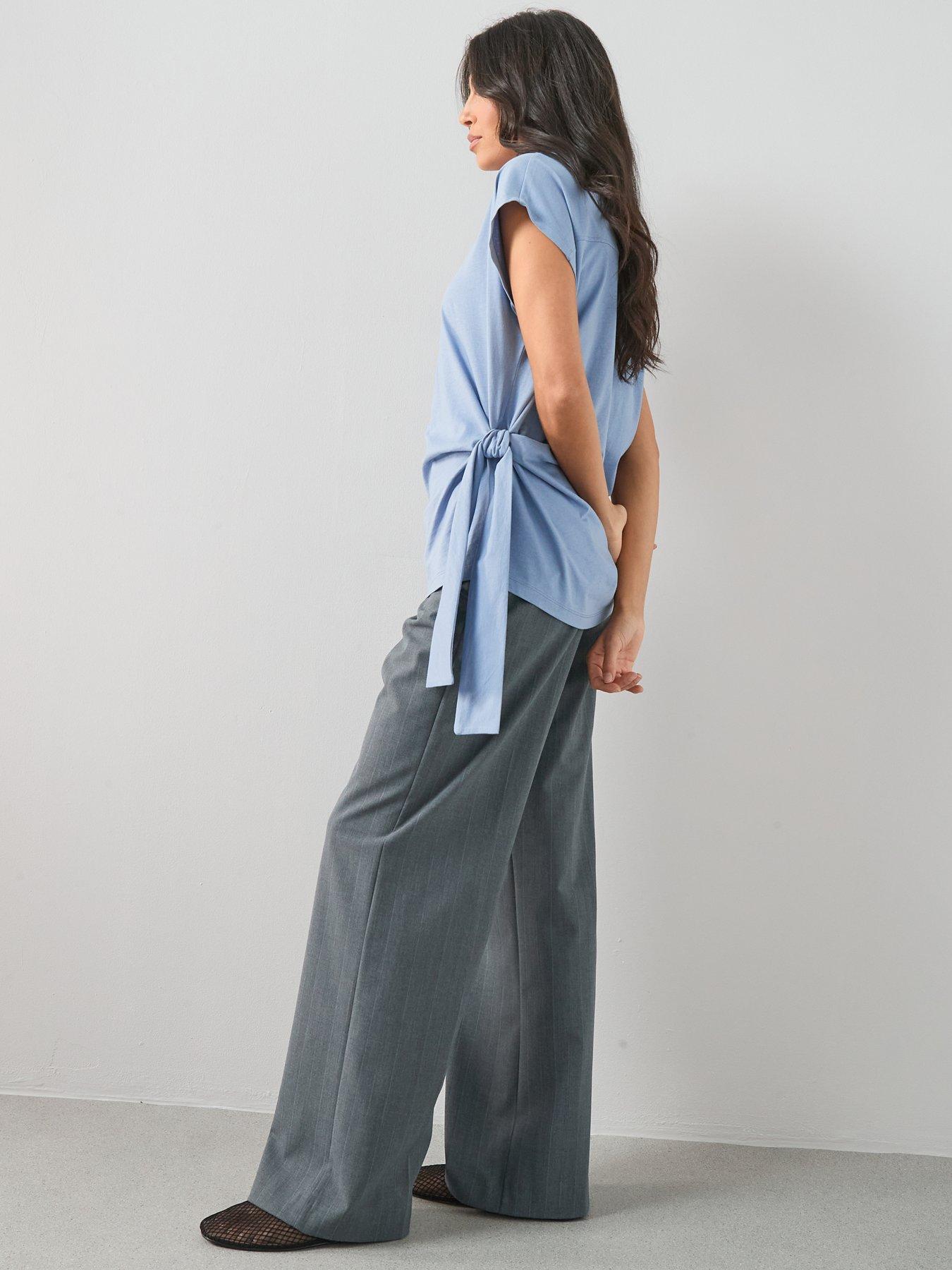 Image 3 of 6 of The Very Collection Tie Side T-Shirt - Blue
