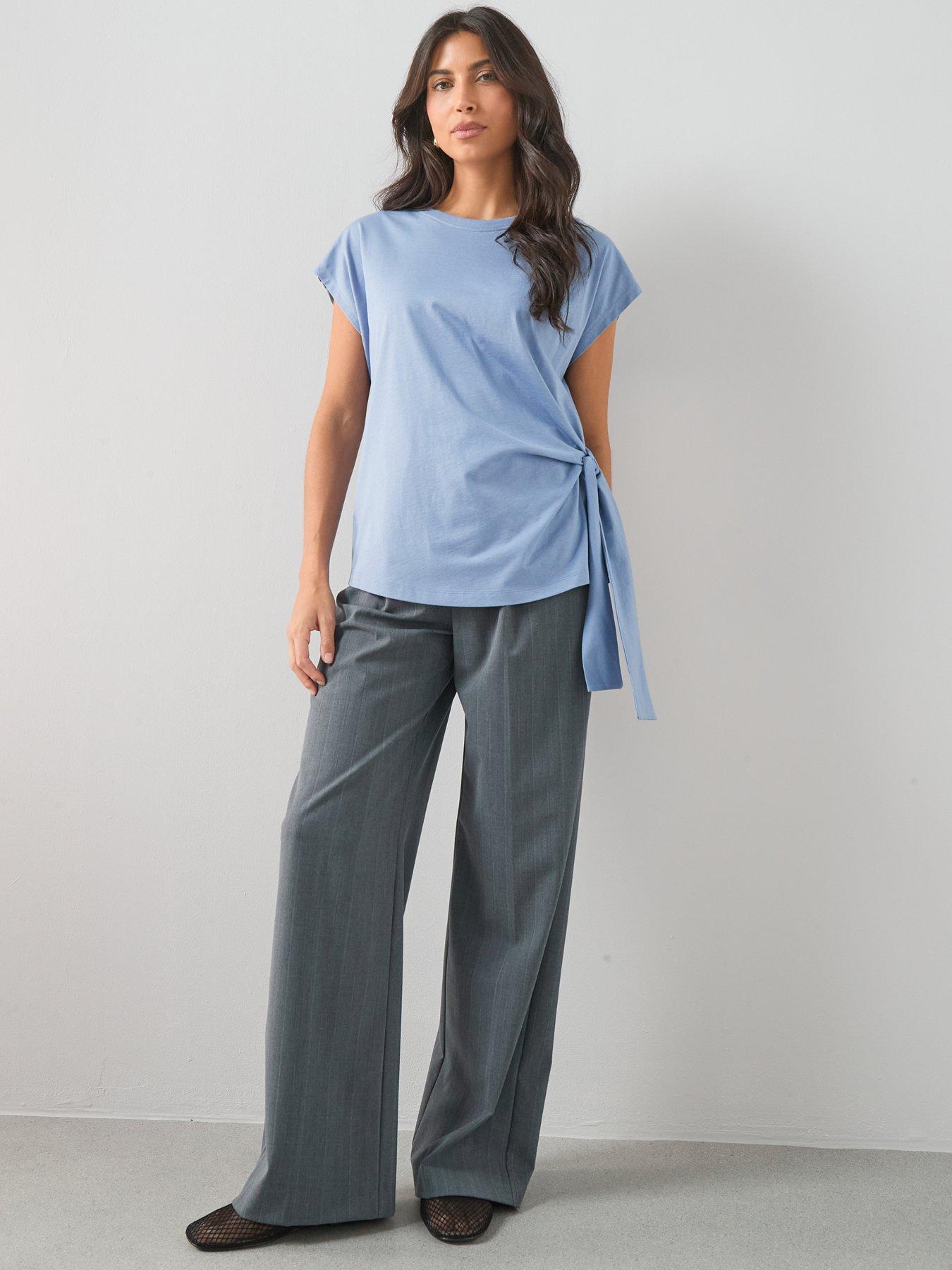 Image 5 of 6 of The Very Collection Tie Side T-Shirt - Blue
