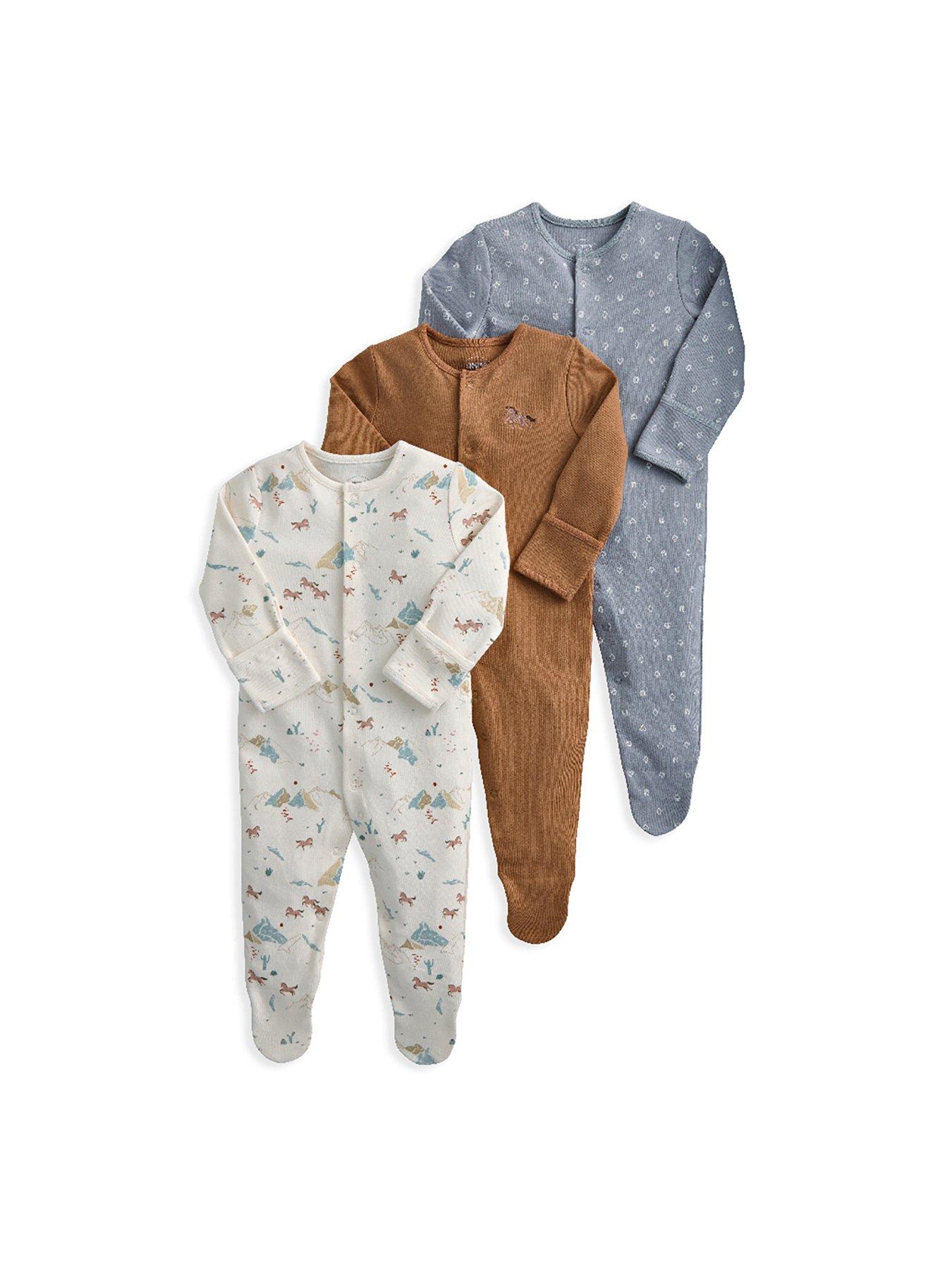 mamas-papas-baby-boys-3-pack-rodeo-cards-amp-horse-sleepsuits-multi