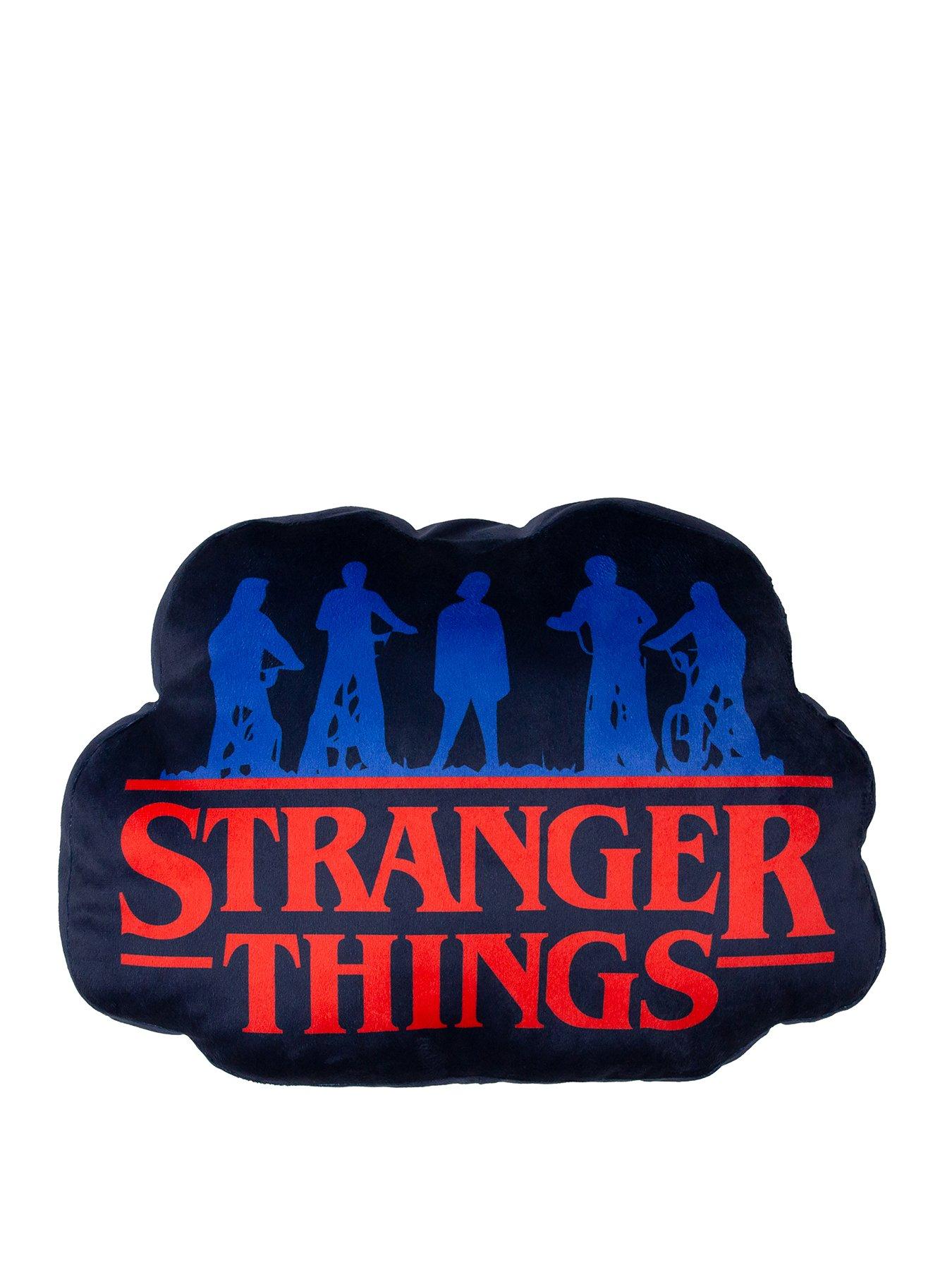Image 2 of 3 of Stranger Things Flames Logo Shaped Cushion