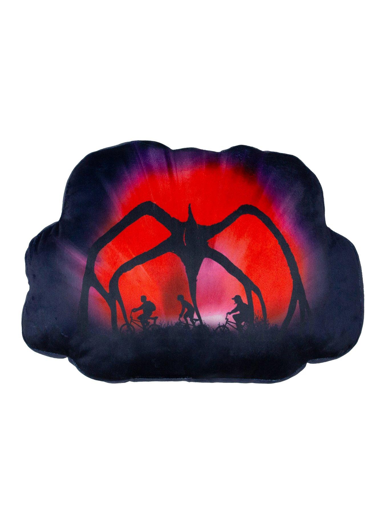 Image 3 of 3 of Stranger Things Flames Logo Shaped Cushion