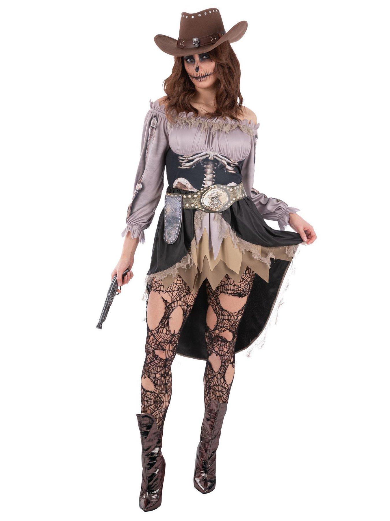 Image 1 of 2 of Ladies Saloon Girl Skeleton Costume