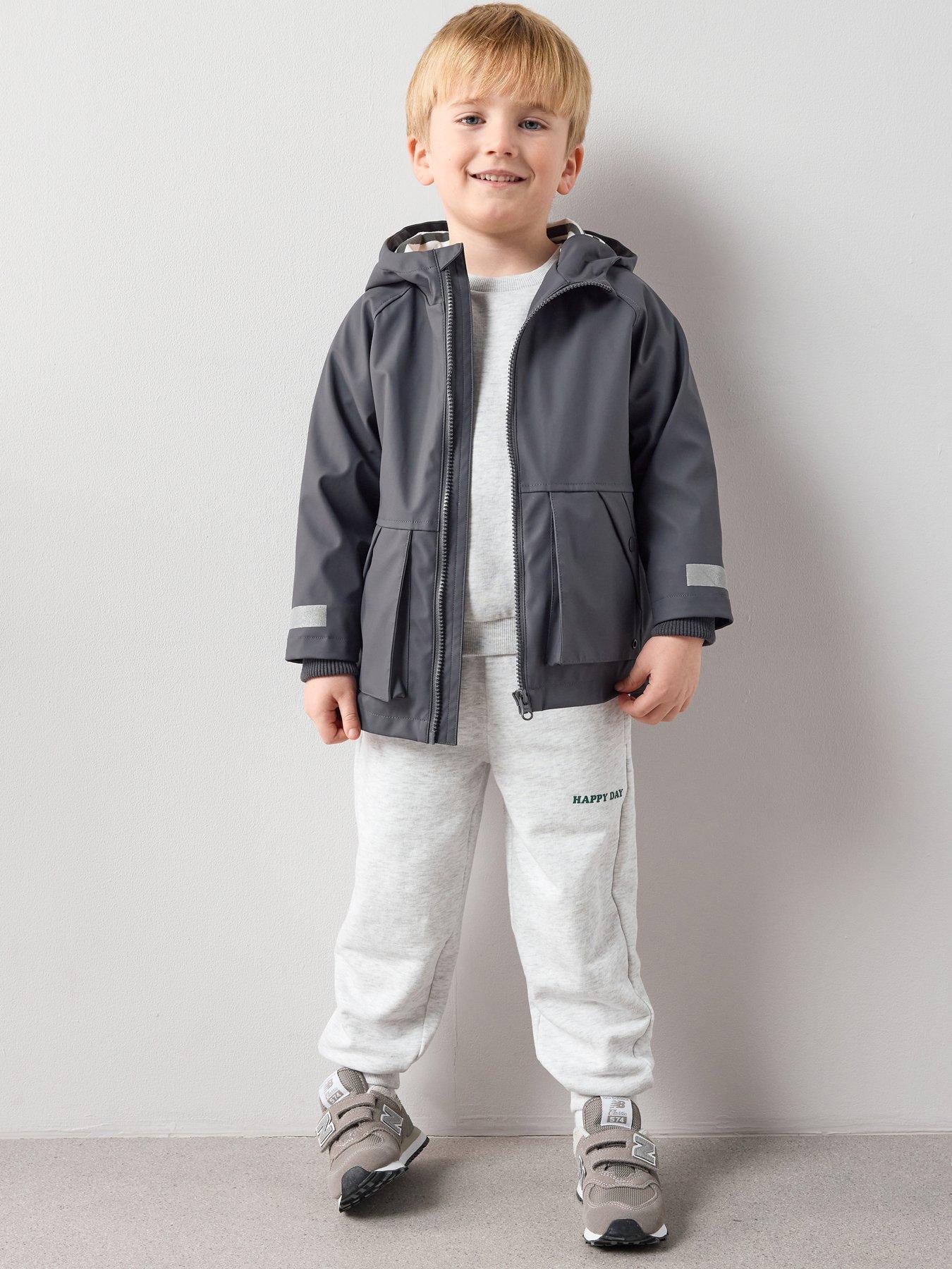 The Very Collection Boys Showerproof Rain Mac - Grey