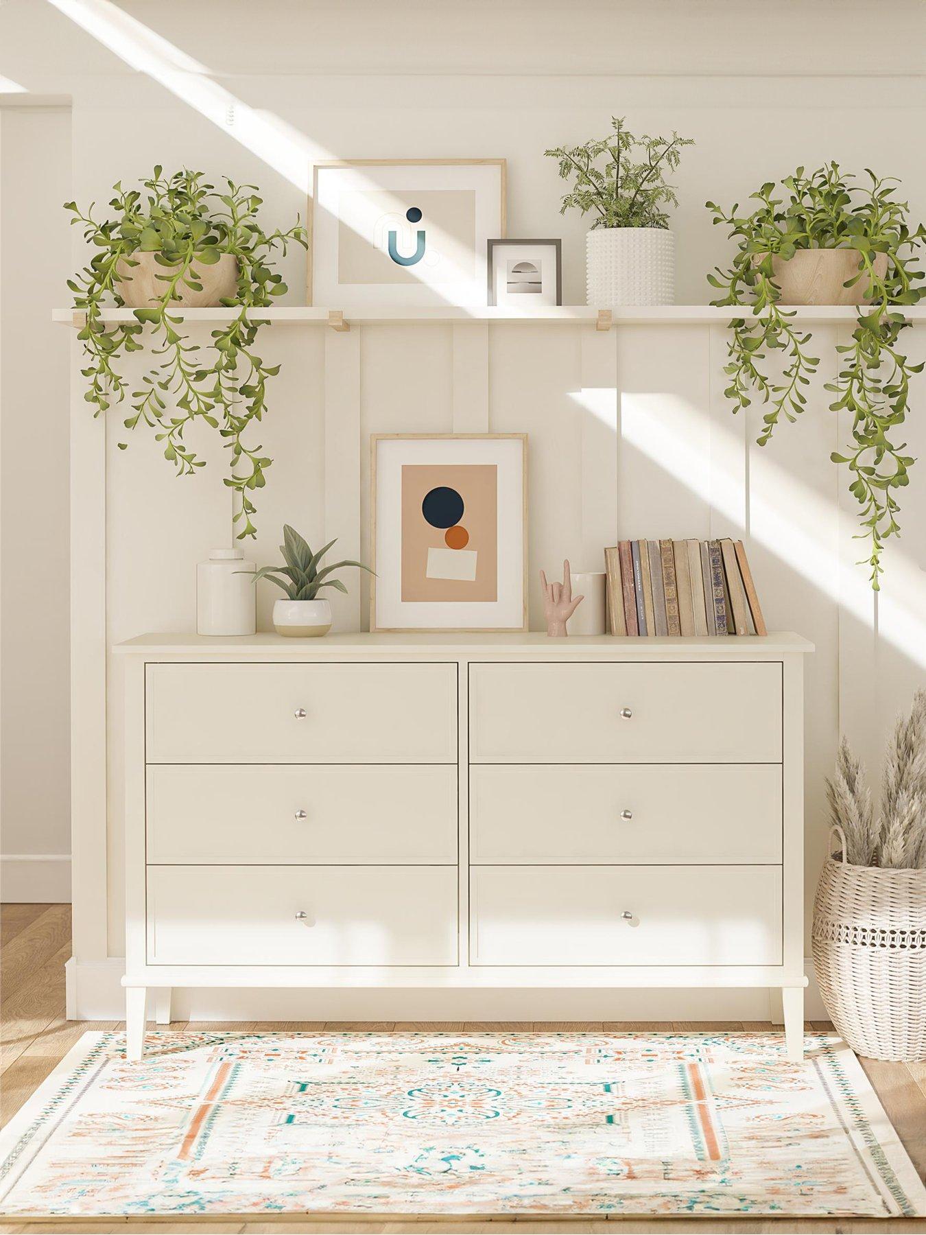 Dorel Home Franklin 6 Drawer Dresser White