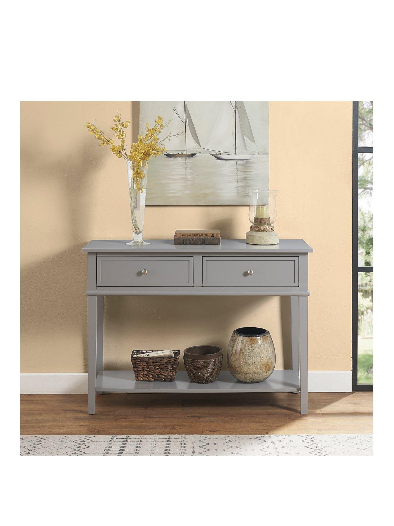 Image 2 of 7 of Dorel Home Franklin Console Table Table Grey