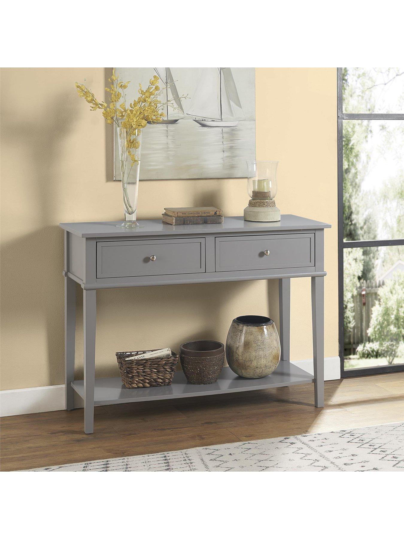 Image 6 of 7 of Dorel Home Franklin Console Table Table Grey