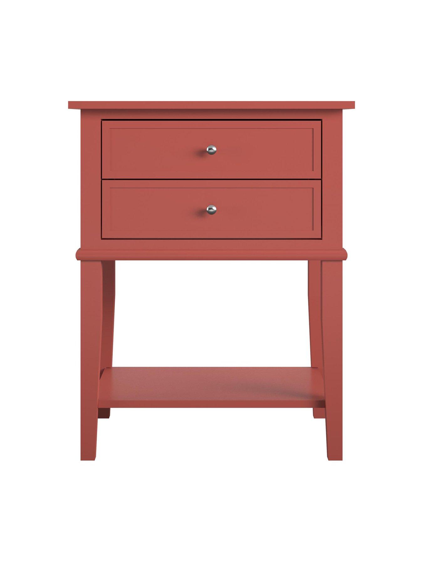 Image 5 of 7 of Dorel Home Franklin Accent Table With 2 Drawers Terracotta