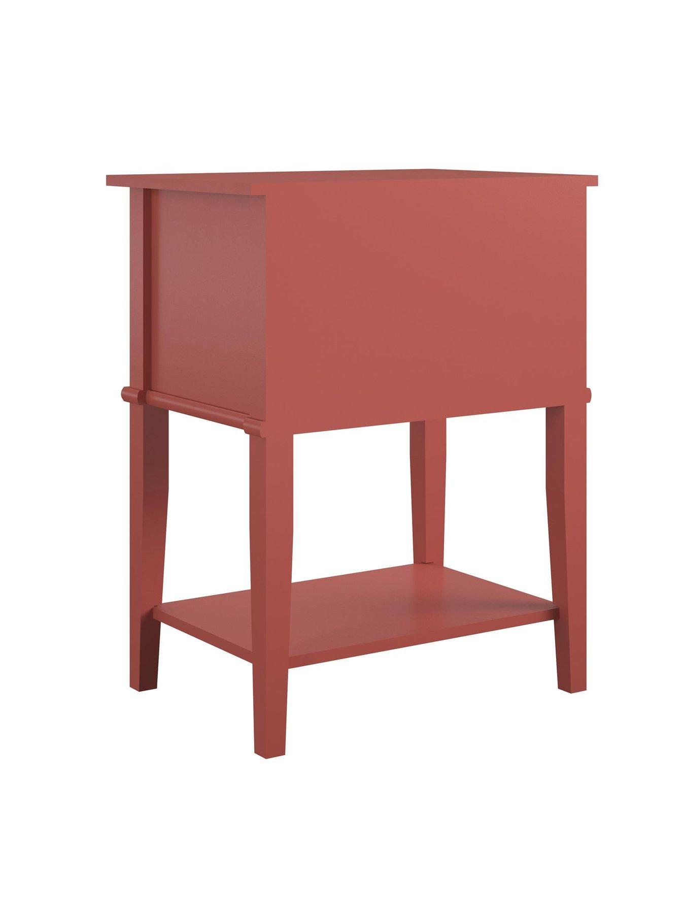 Image 6 of 7 of Dorel Home Franklin Accent Table With 2 Drawers Terracotta