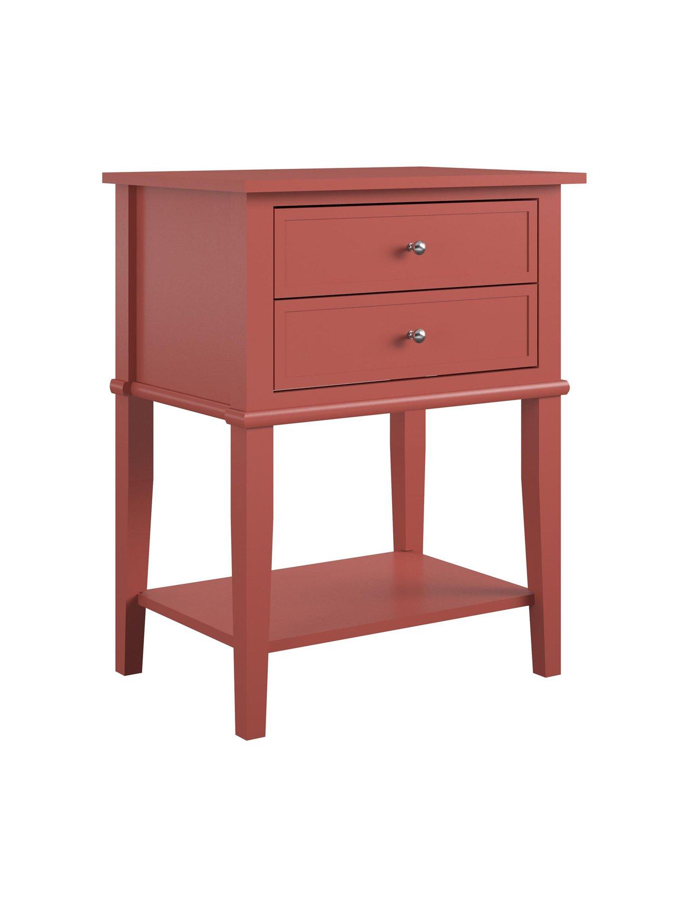 Image 7 of 7 of Dorel Home Franklin Accent Table With 2 Drawers Terracotta