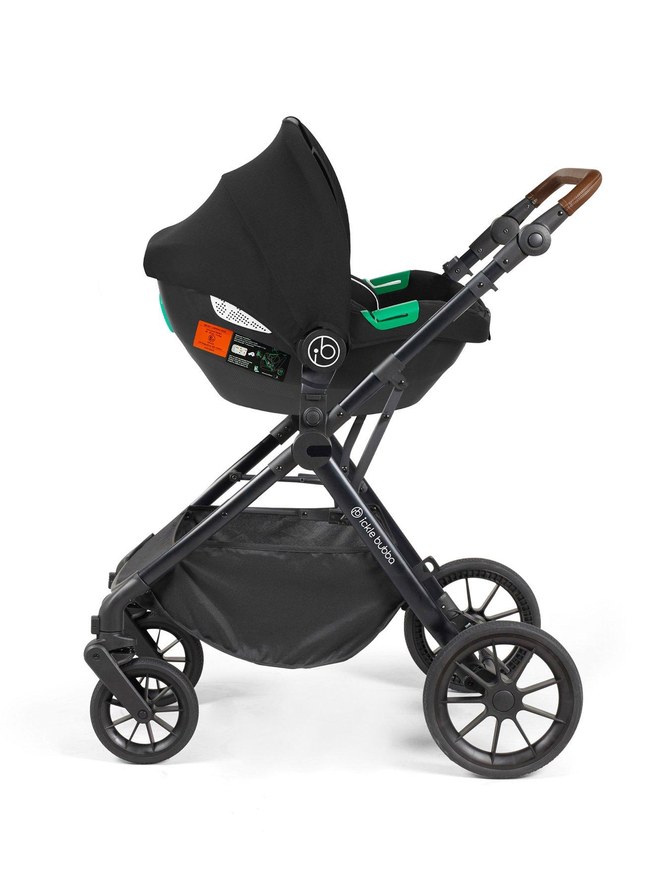 Image 5 of 6 of Ickle Bubba Cosmo All-in-One i-Size Travel System with Cirrus Car Seat & ISOFIX Base - Black / Graphite / Tan