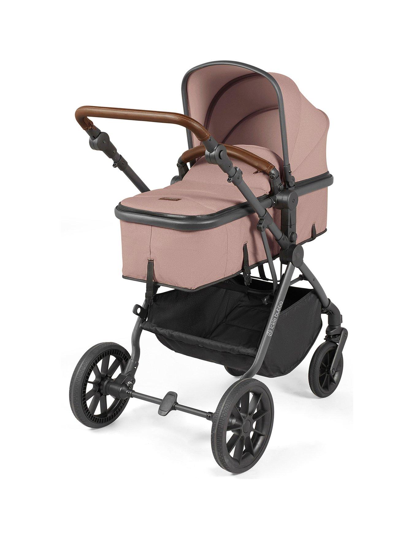 Image 2 of 6 of Ickle Bubba Cosmo All-in-One i-Size Travel System with Cirrus Car Seat & ISOFIX Base - Gunmetal / Desert / Tan