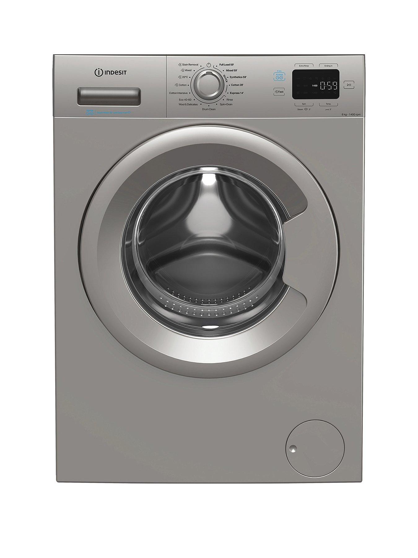 Indesit Push & Go IP 846S PUSH & GO UK 8KG Washing Machine - Silver