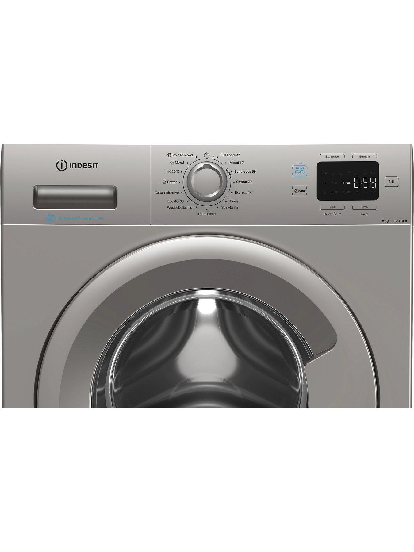  image of indesit-pushampgo-ip-846s-pushampgo-uk-8kg-washing-machine-silver