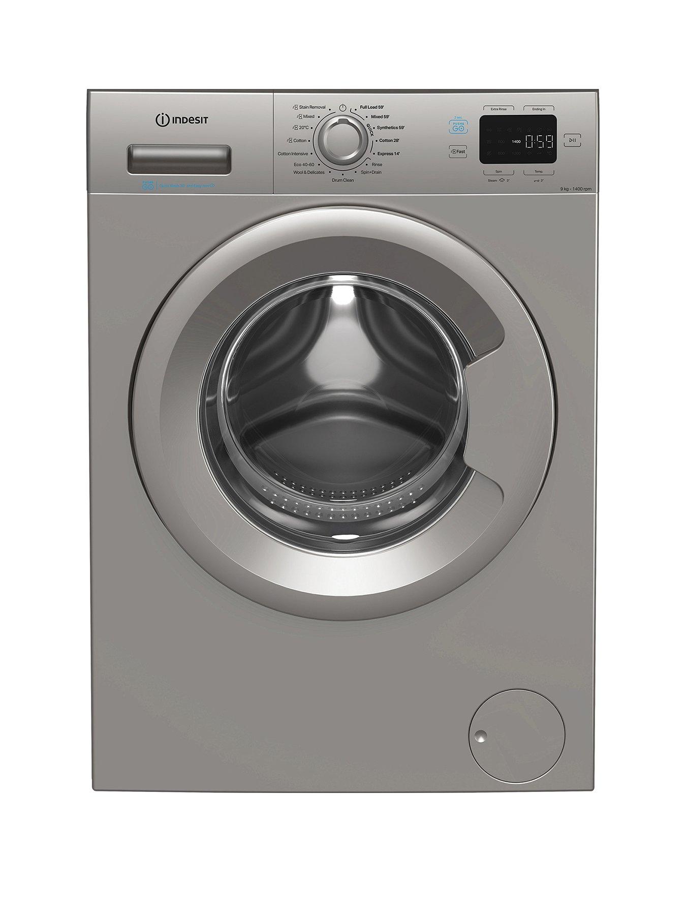 undefined Indesit Push&Go IP 946S PUSH&GO UK 9KG Washing Machine - Silver