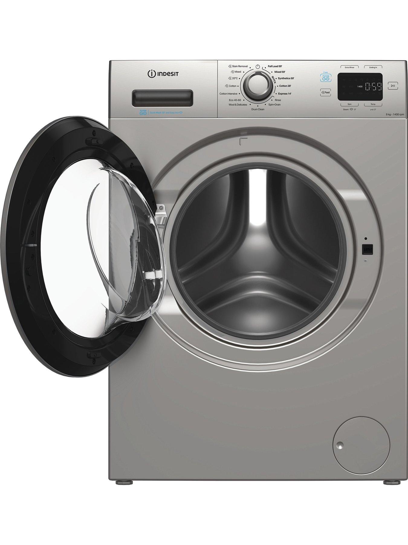Image 2 of 5 of Indesit Indesit Push&Go IP 946S PUSH&GO UK 9KG Washing Machine - Silver