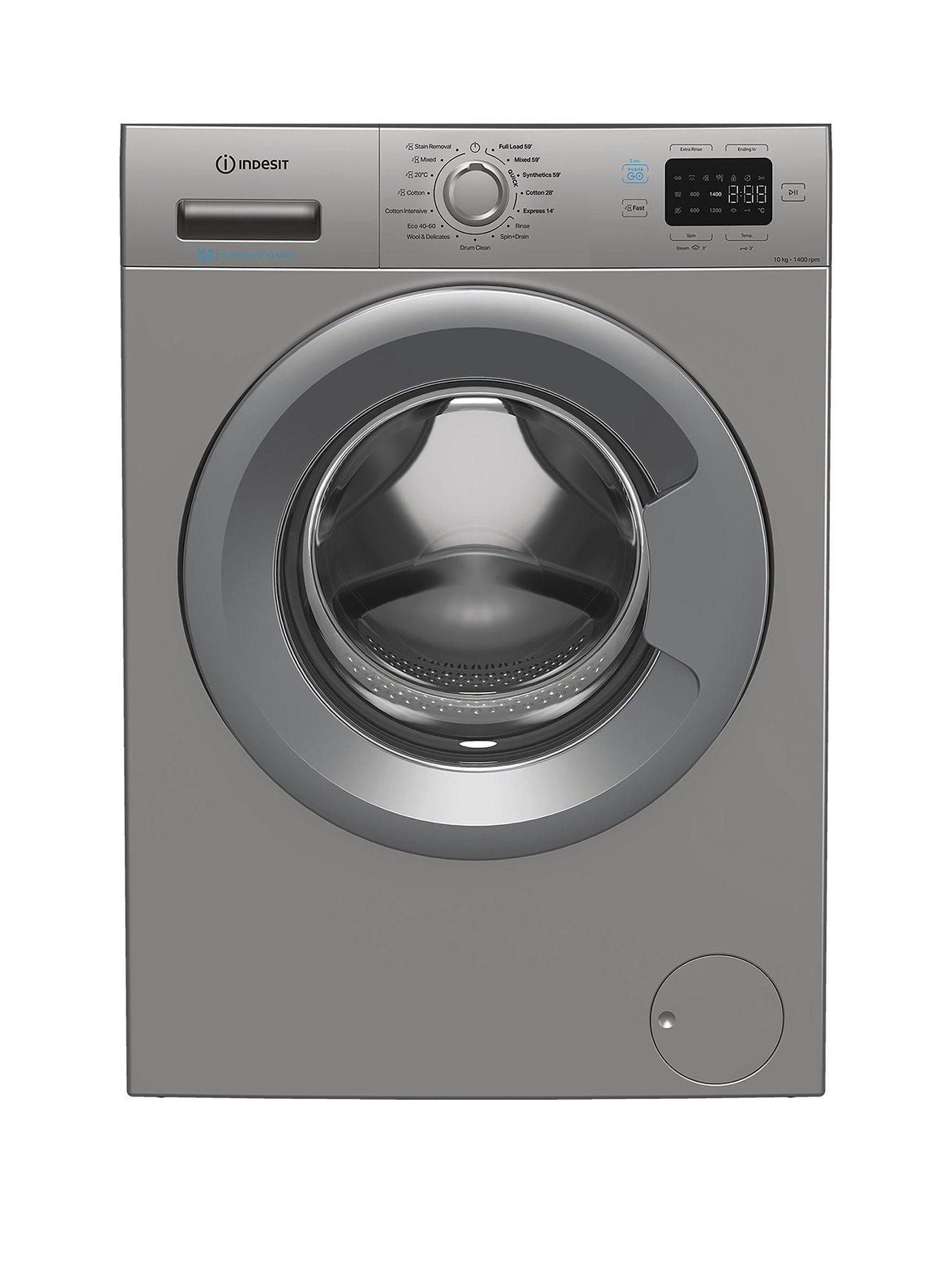 undefined Indesit Push&Go IP 1046S PUSH&GO UK 10KG Washing Machine - Silver