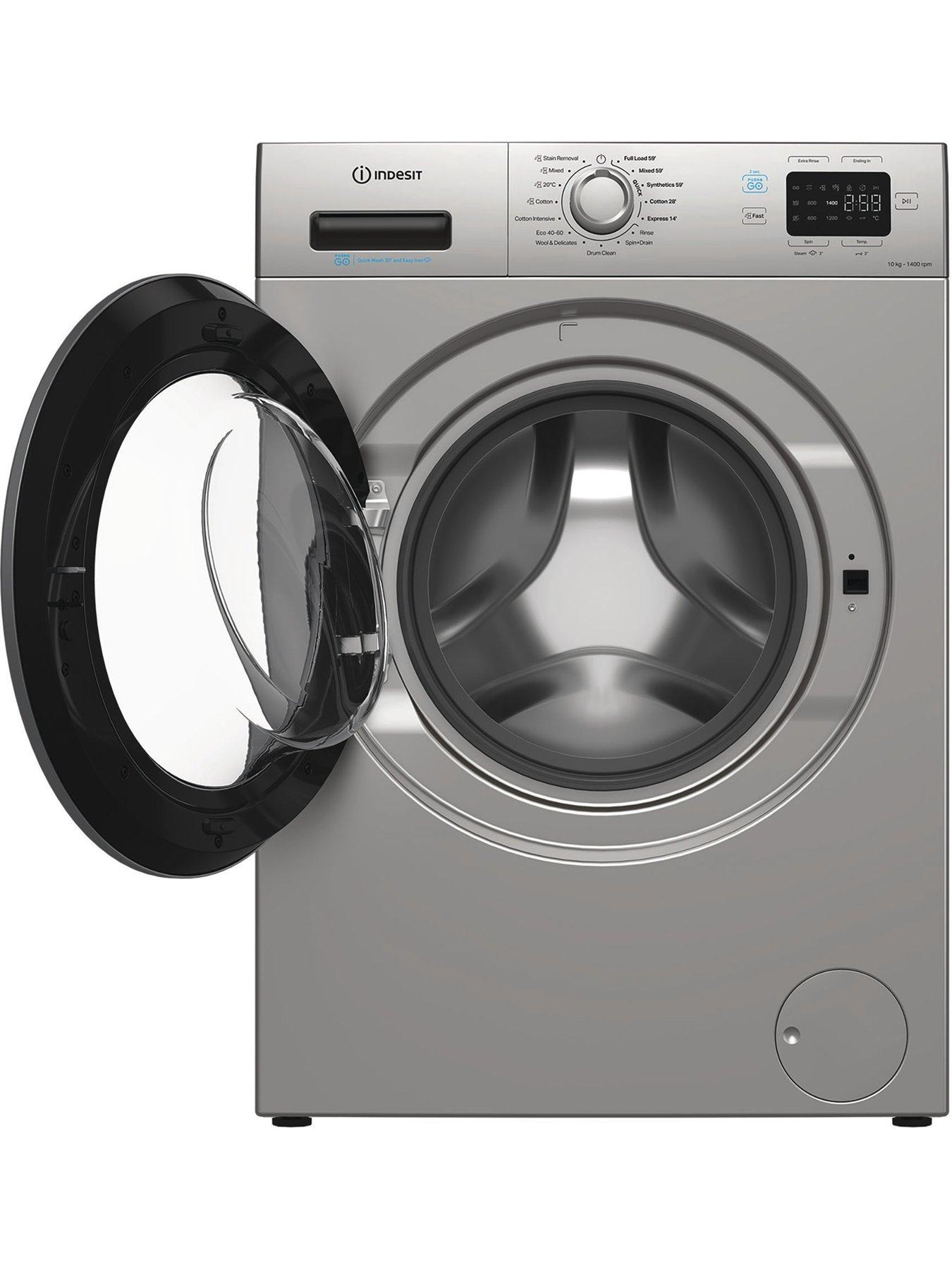 Image 2 of 5 of Indesit Indesit Push&Go IP 1046S PUSH&GO UK 10KG Washing Machine - Silver