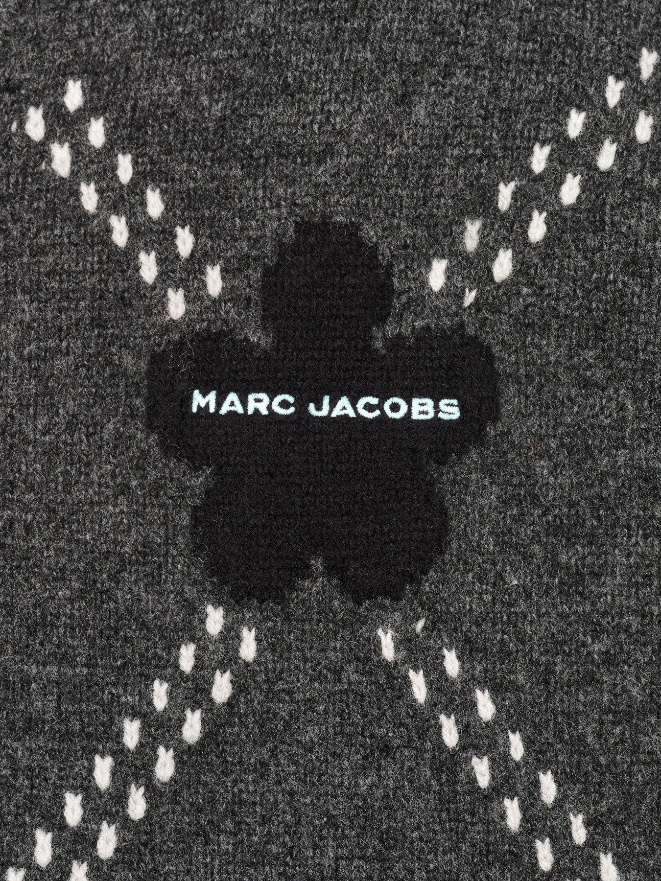  image of marc-jacobs-preppy-daisy-argyle-cardigan-black