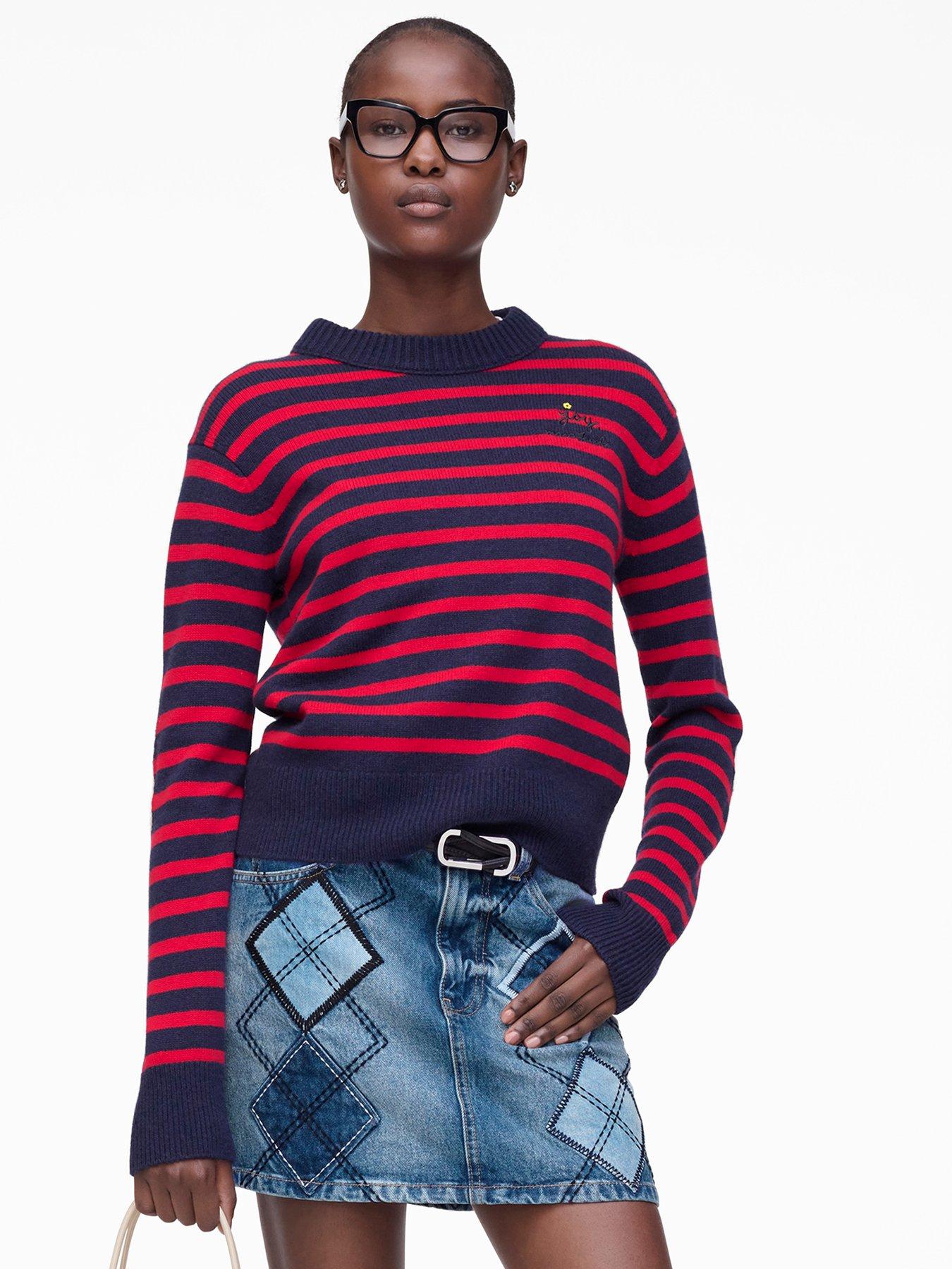  image of marc-jacobs-joy-striped-crewneck-navy