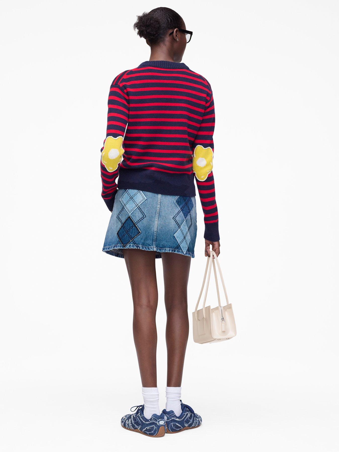  image of marc-jacobs-joy-striped-crewneck-navy