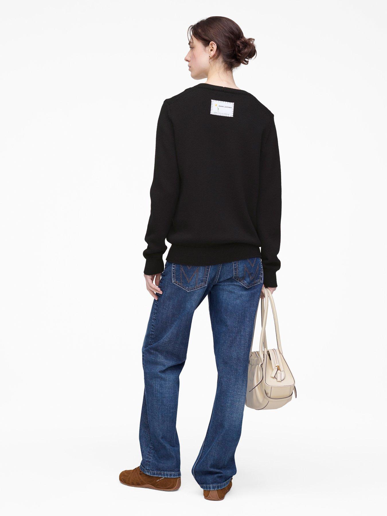stillFront image of marc-jacobs-is-joy-jacquard-crewneck-black