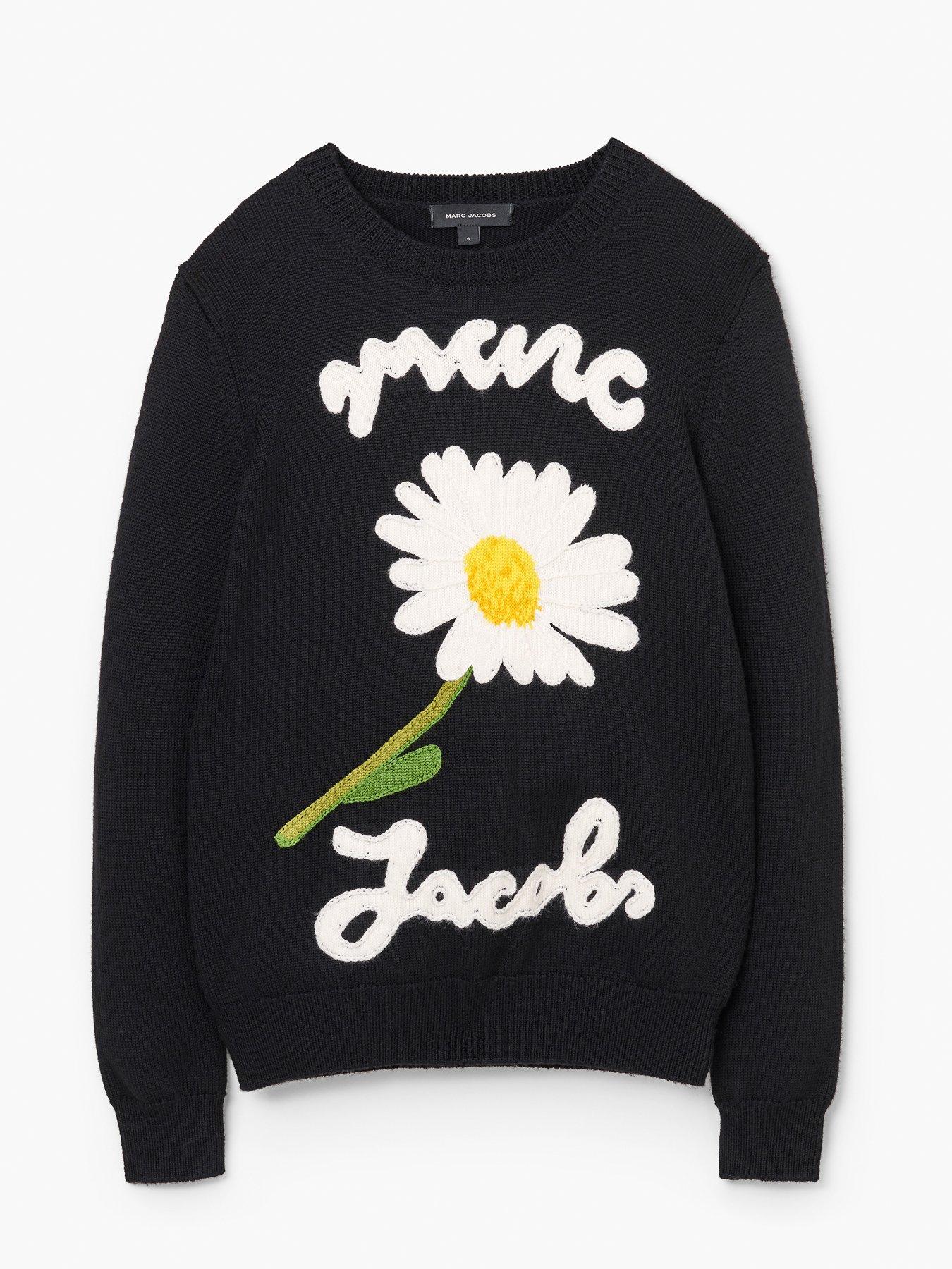  image of marc-jacobs-is-joy-jacquard-crewneck-black