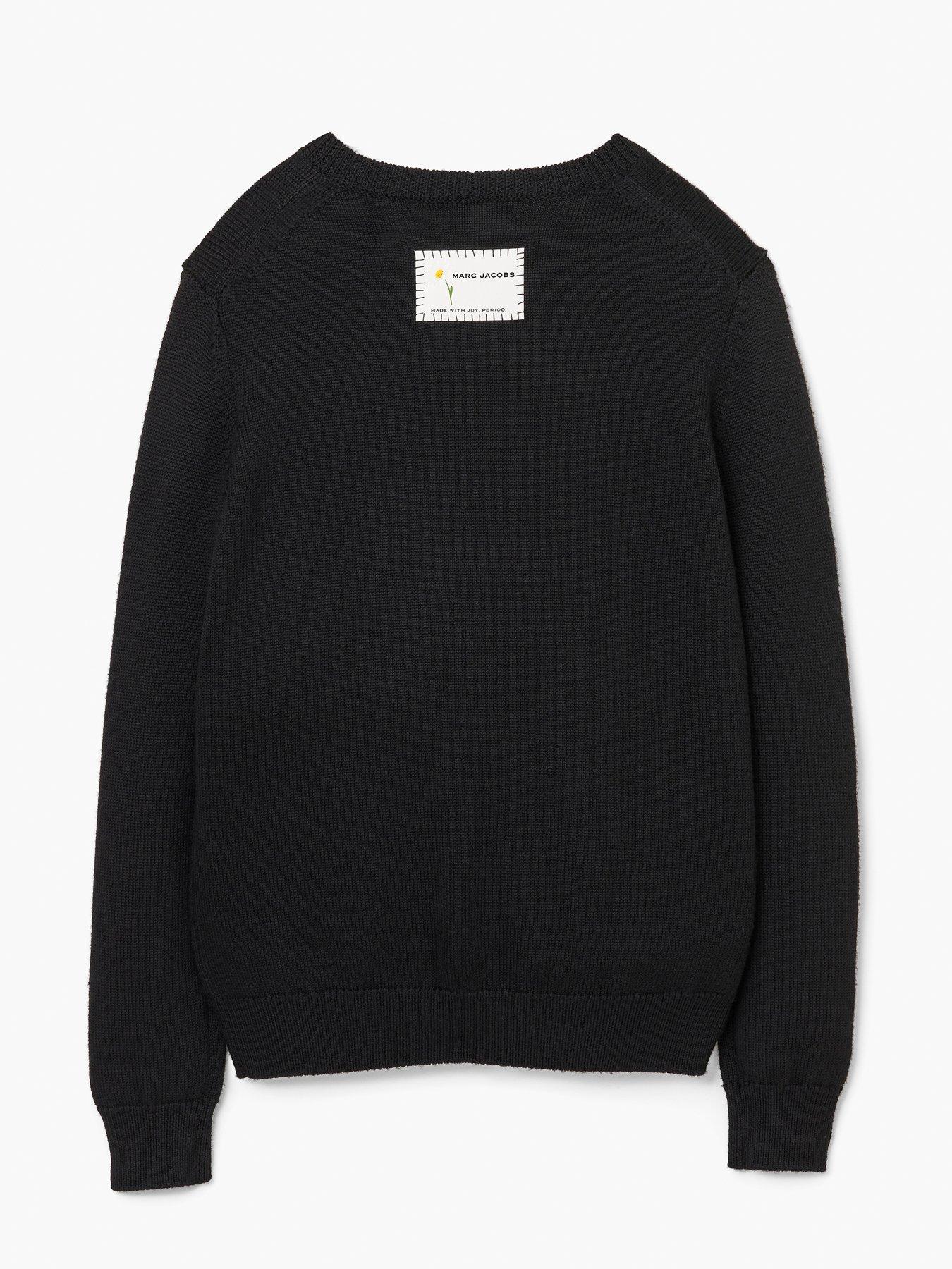  image of marc-jacobs-is-joy-jacquard-crewneck-black