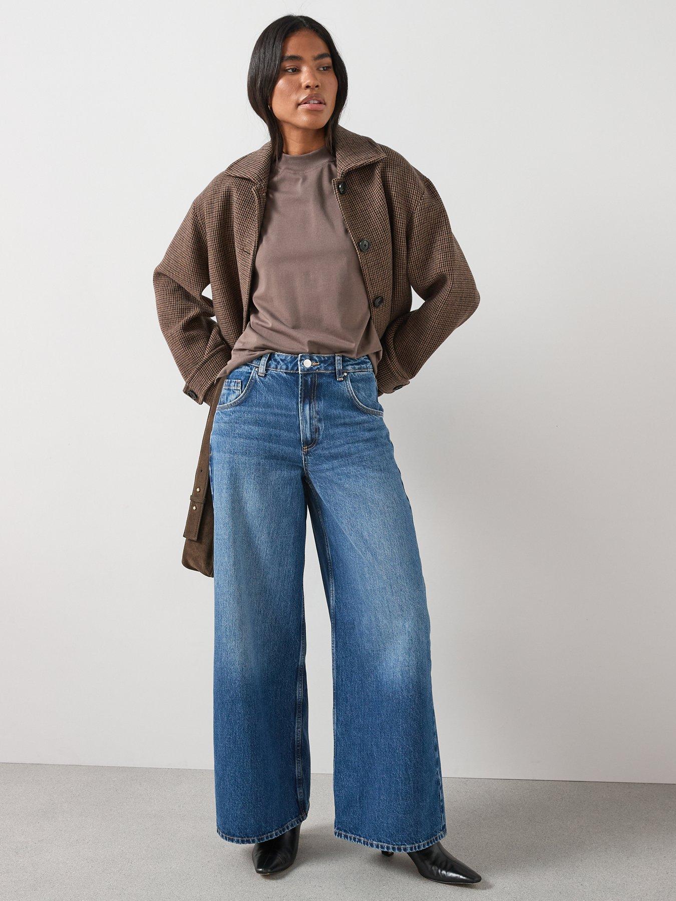  image of the-very-collection-high-waist-wide-leg-jeans-dark-wash