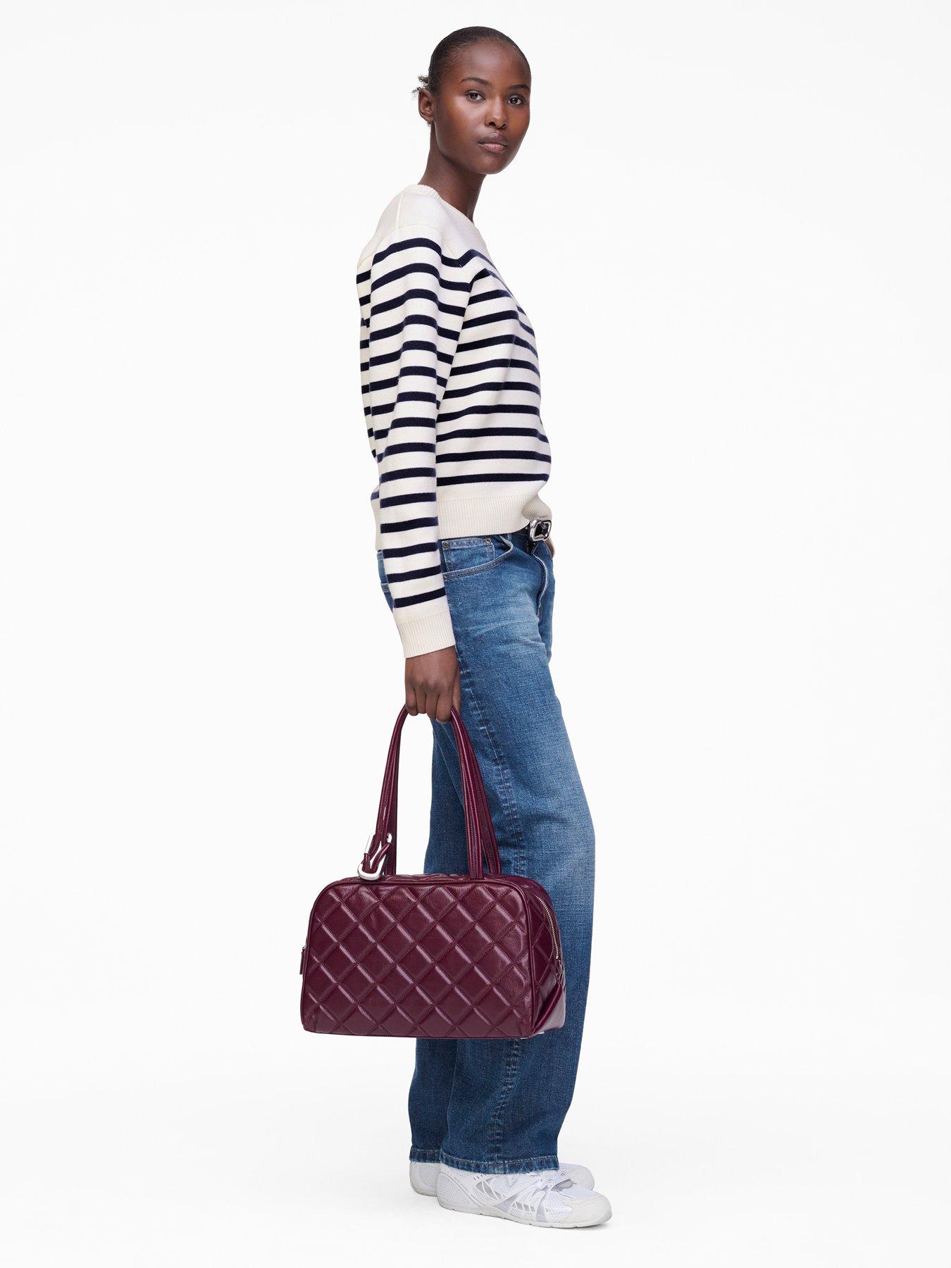  image of marc-jacobs-breton-stripe-crew-neck-jumper-white