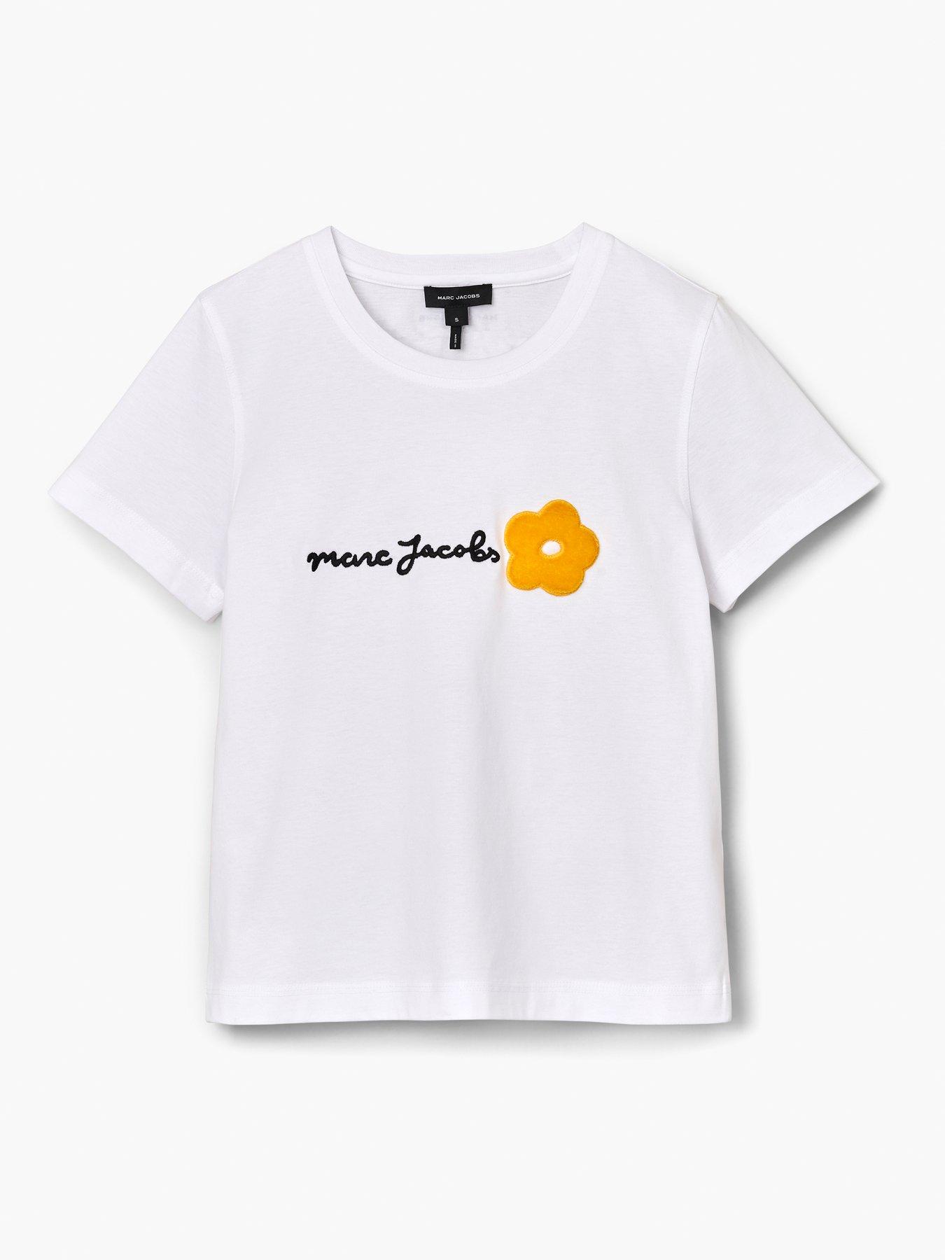 image of marc-jacobs-daisy-logo-slim-t-shirt-white