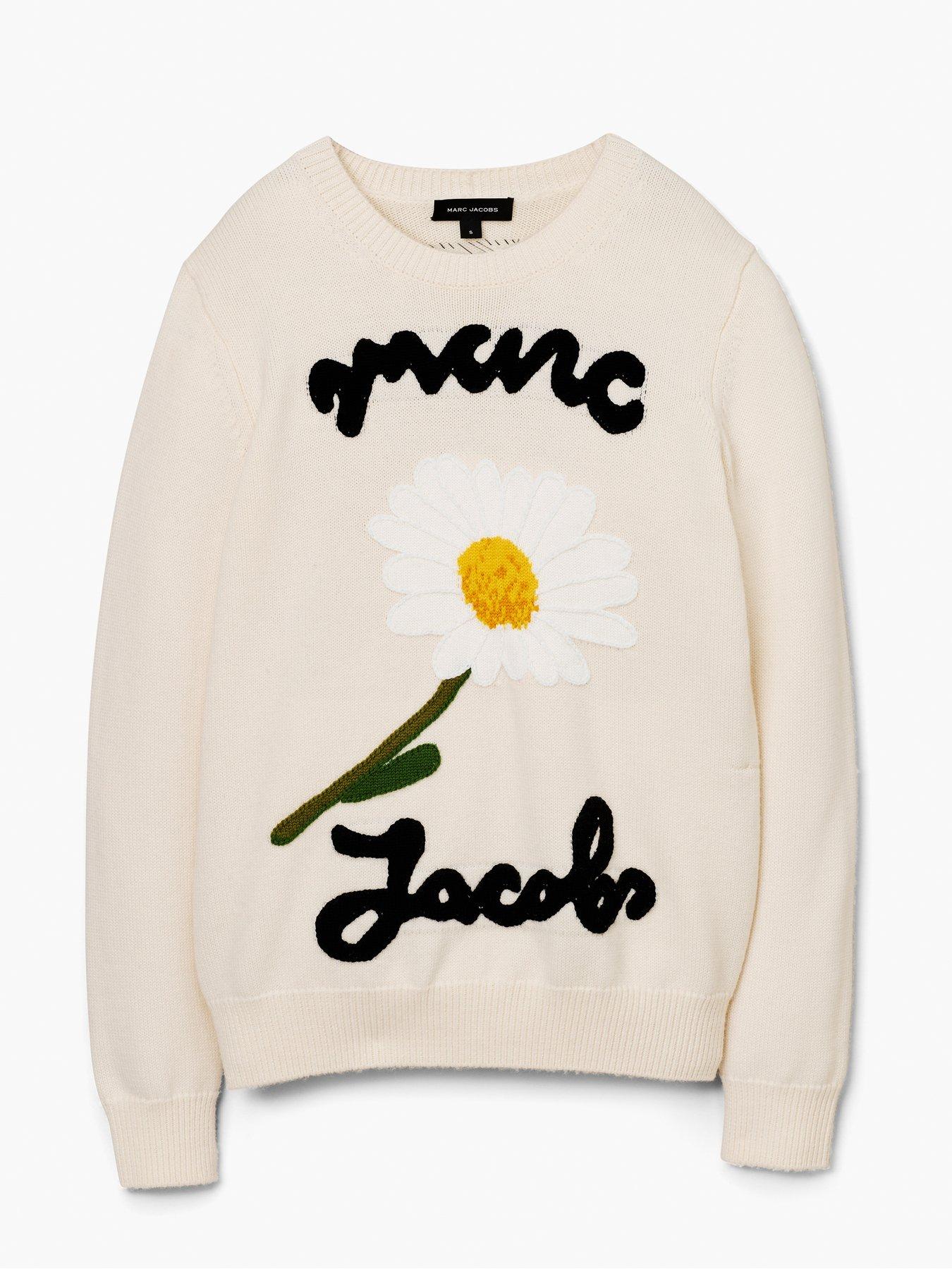  image of marc-jacobs-is-joy-jacquard-crewneck-cream