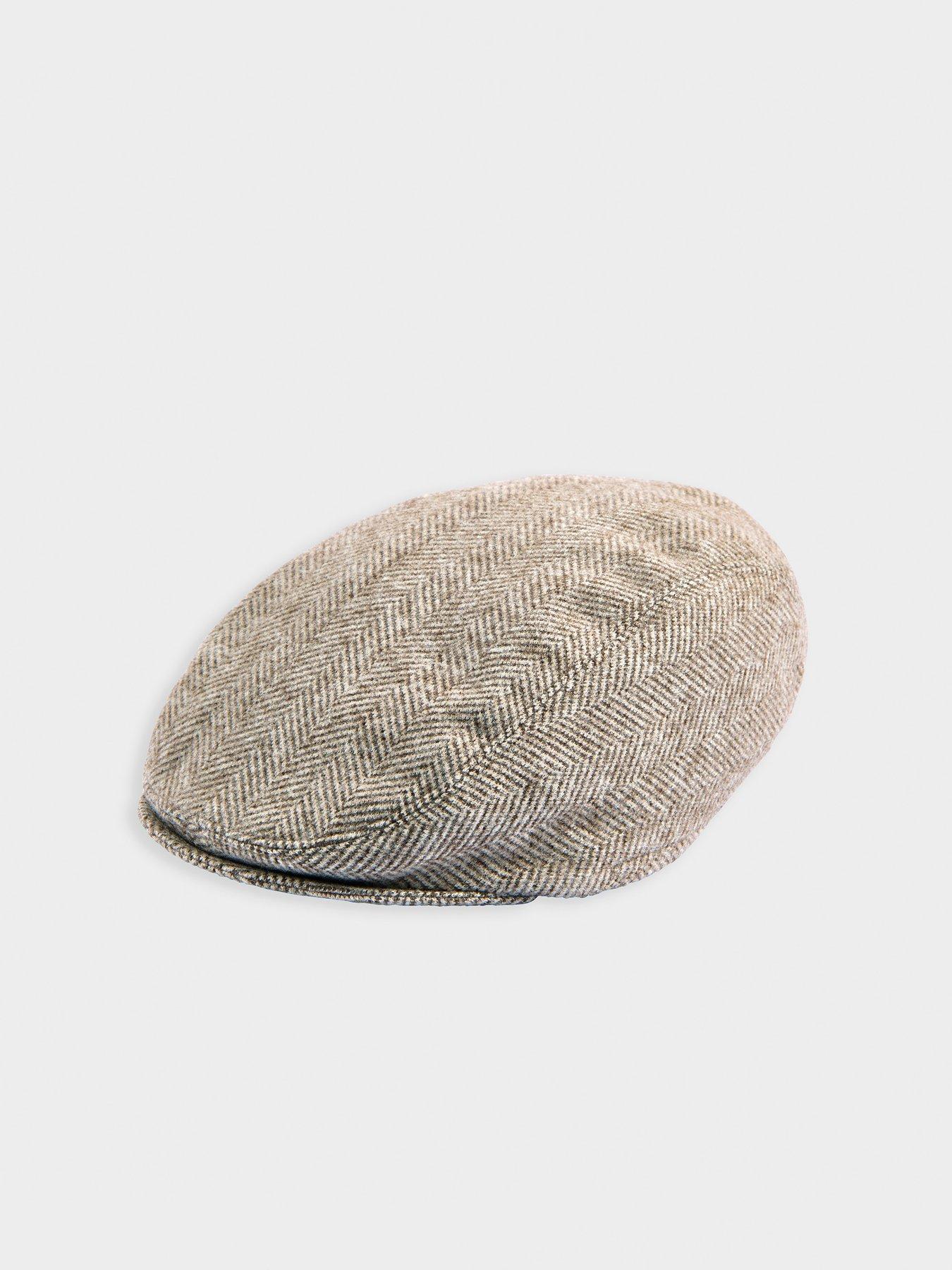 undefined Baby Boys Herringbone Flat Cap - Beige