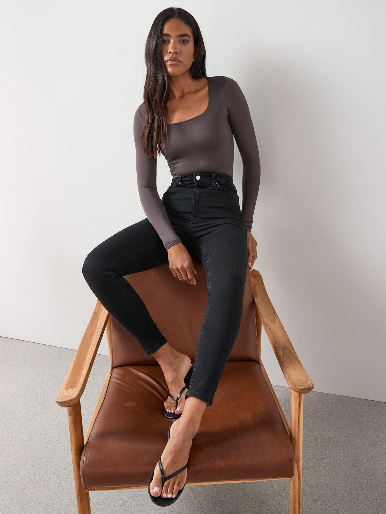 The Very Collection Authentic High Waist Skinny Jeans - Black