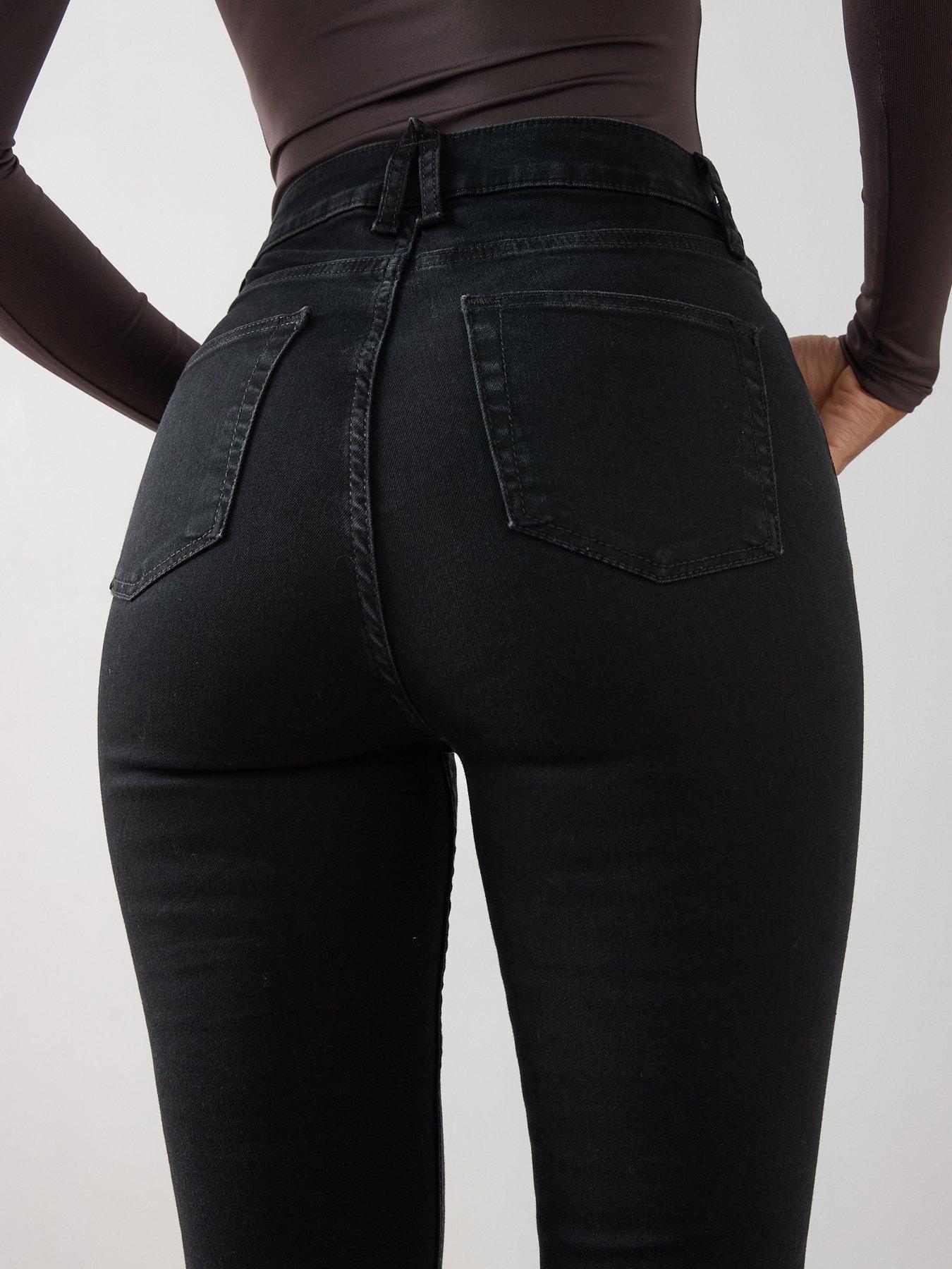  image of the-very-collection-authentic-high-waist-skinny-jeans-black