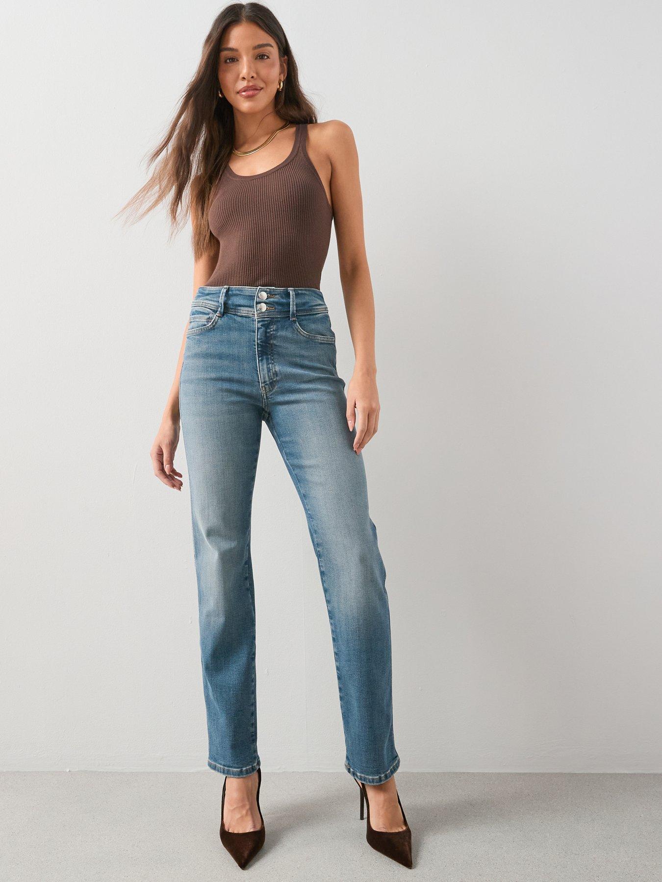 The Very Collection Sculpt Straight Leg Jeans - Dark Wash