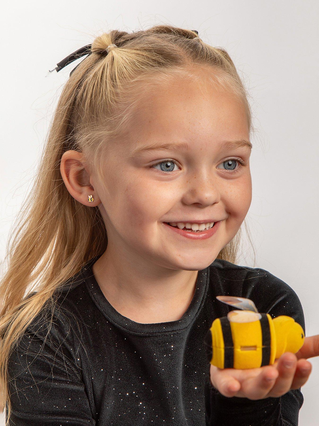 The Love Collection Sterling Silver Bumblebee Stud Earrings with Novelty Gift Box