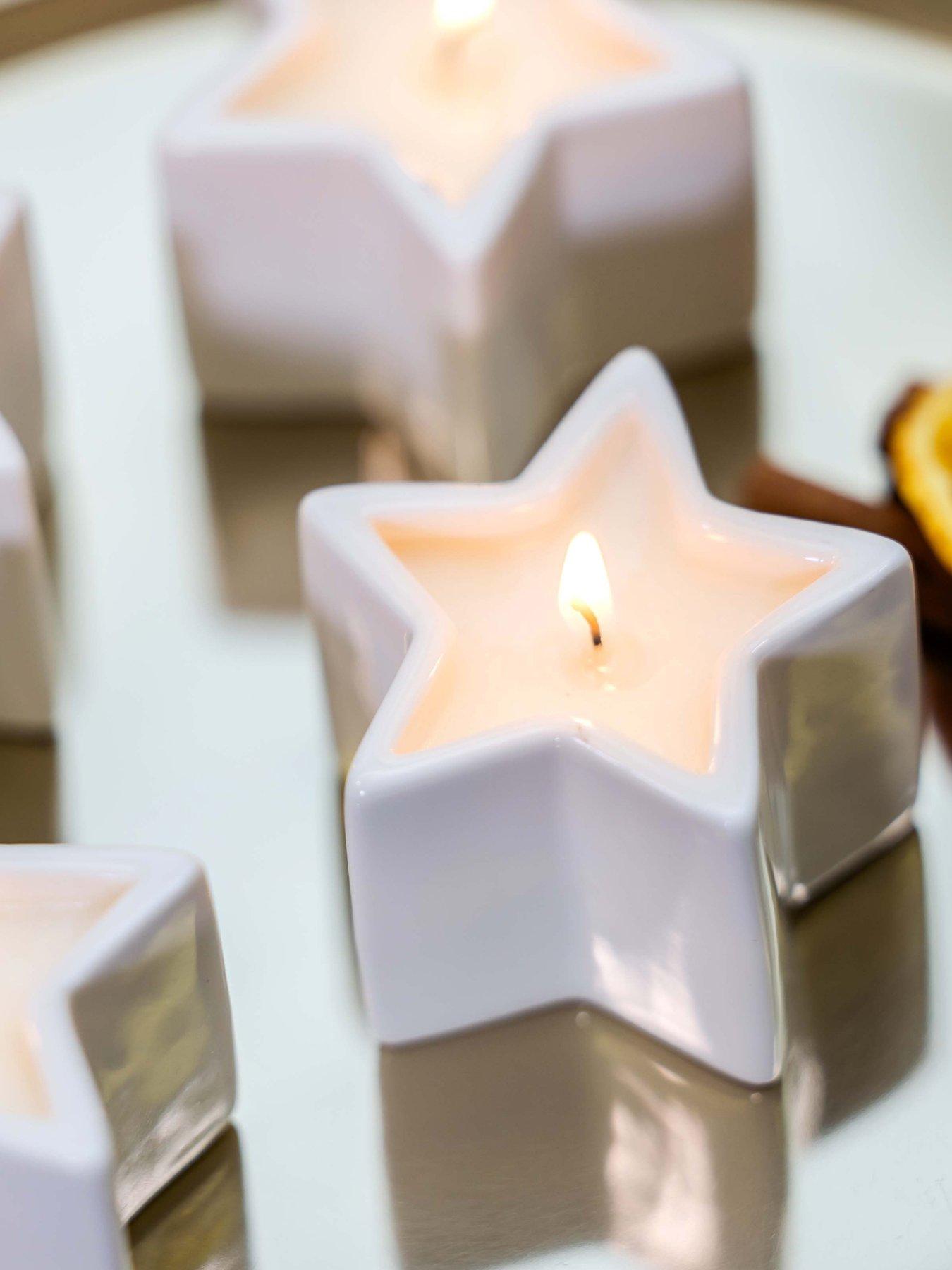 undefined Festive Wishes - Ceramic Star Tealight - 4 Pack