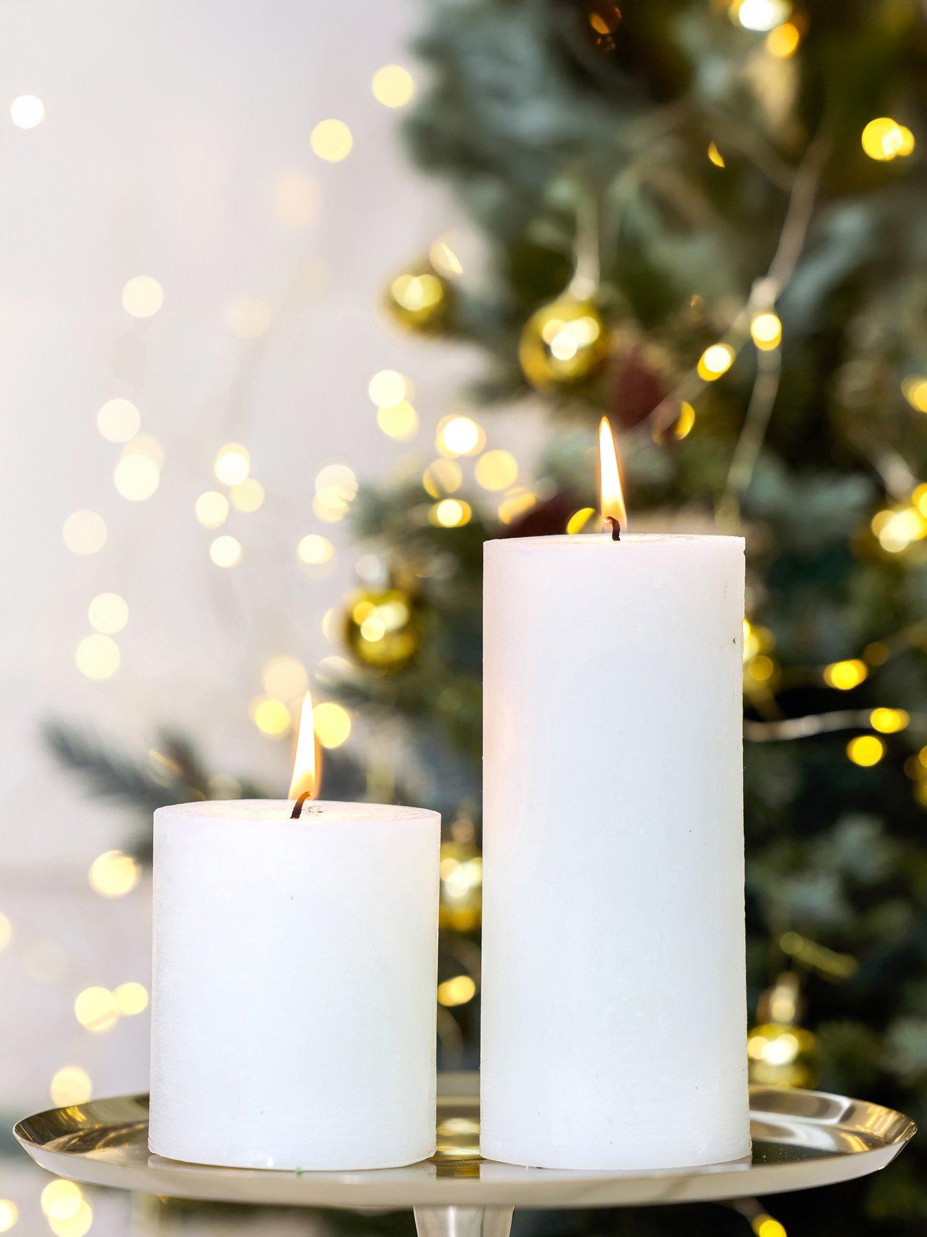 undefined Stoneglow Festive Wishes - Tall Pillar Candle