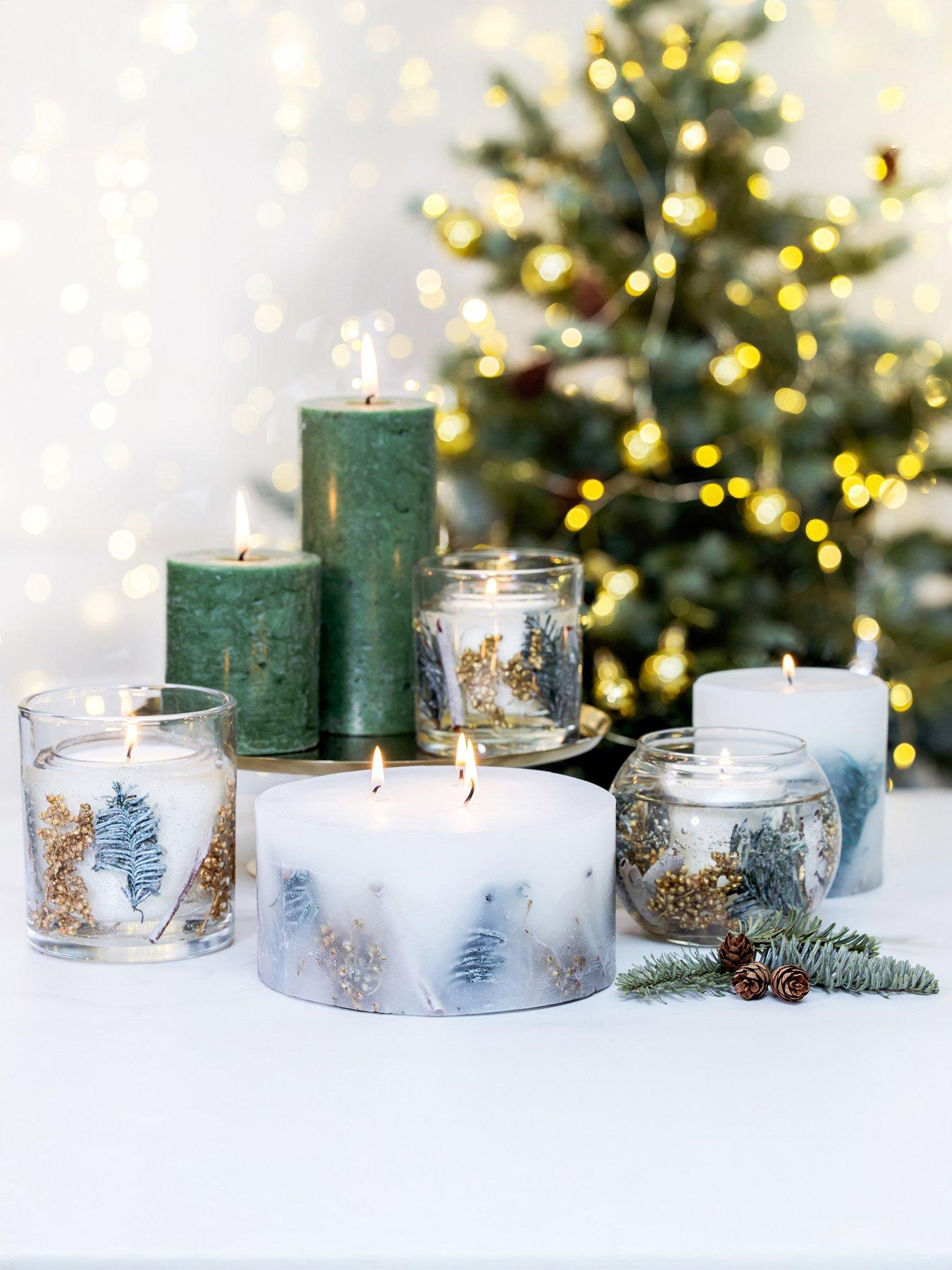Image 3 of 3 of Stoneglow Frosted Woods - 3-wick Pillar Candle