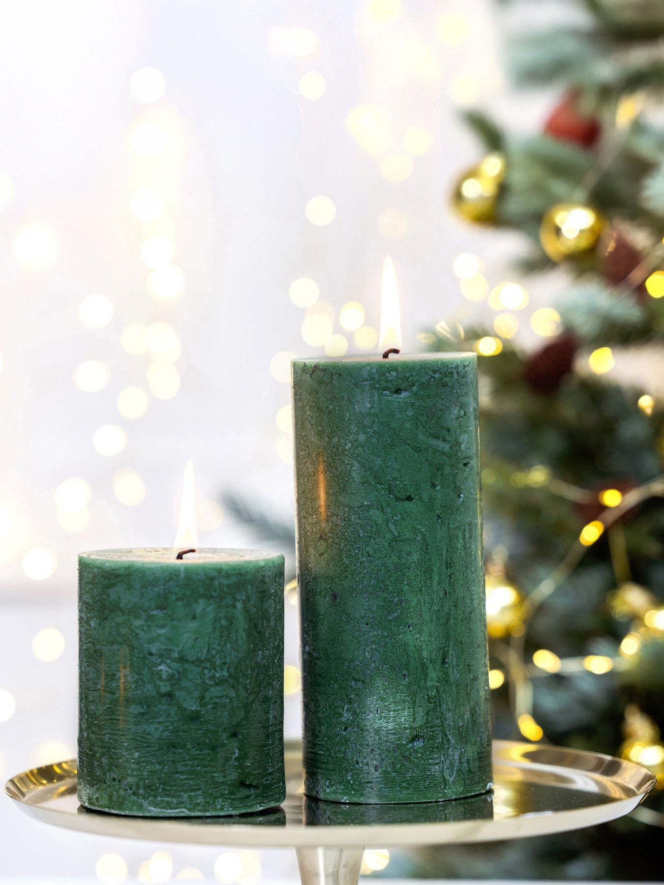 undefined Frosted Woods - Short Pillar Candle