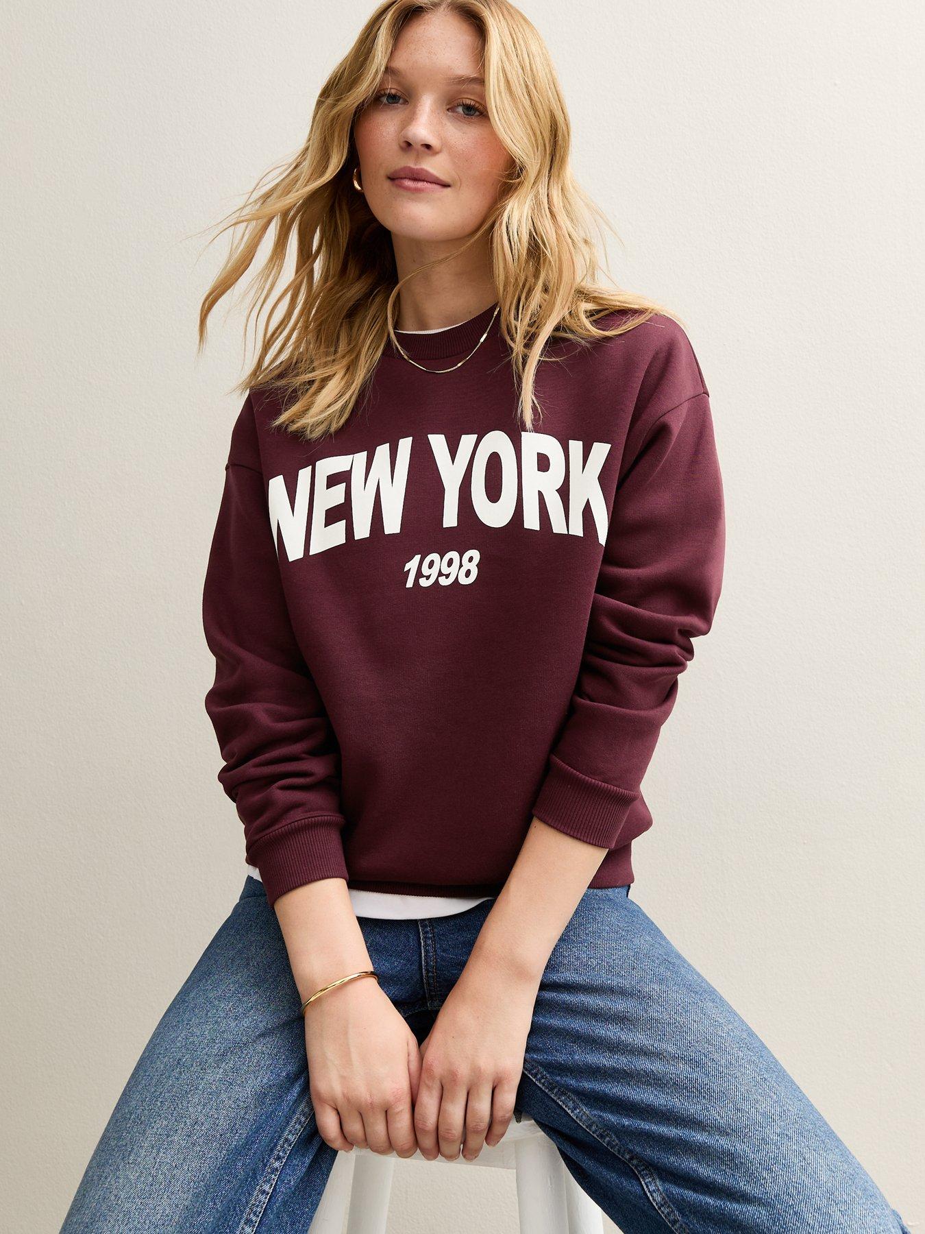 undefined New York 1998 Crew Neck Sweatshirt - Burgundy