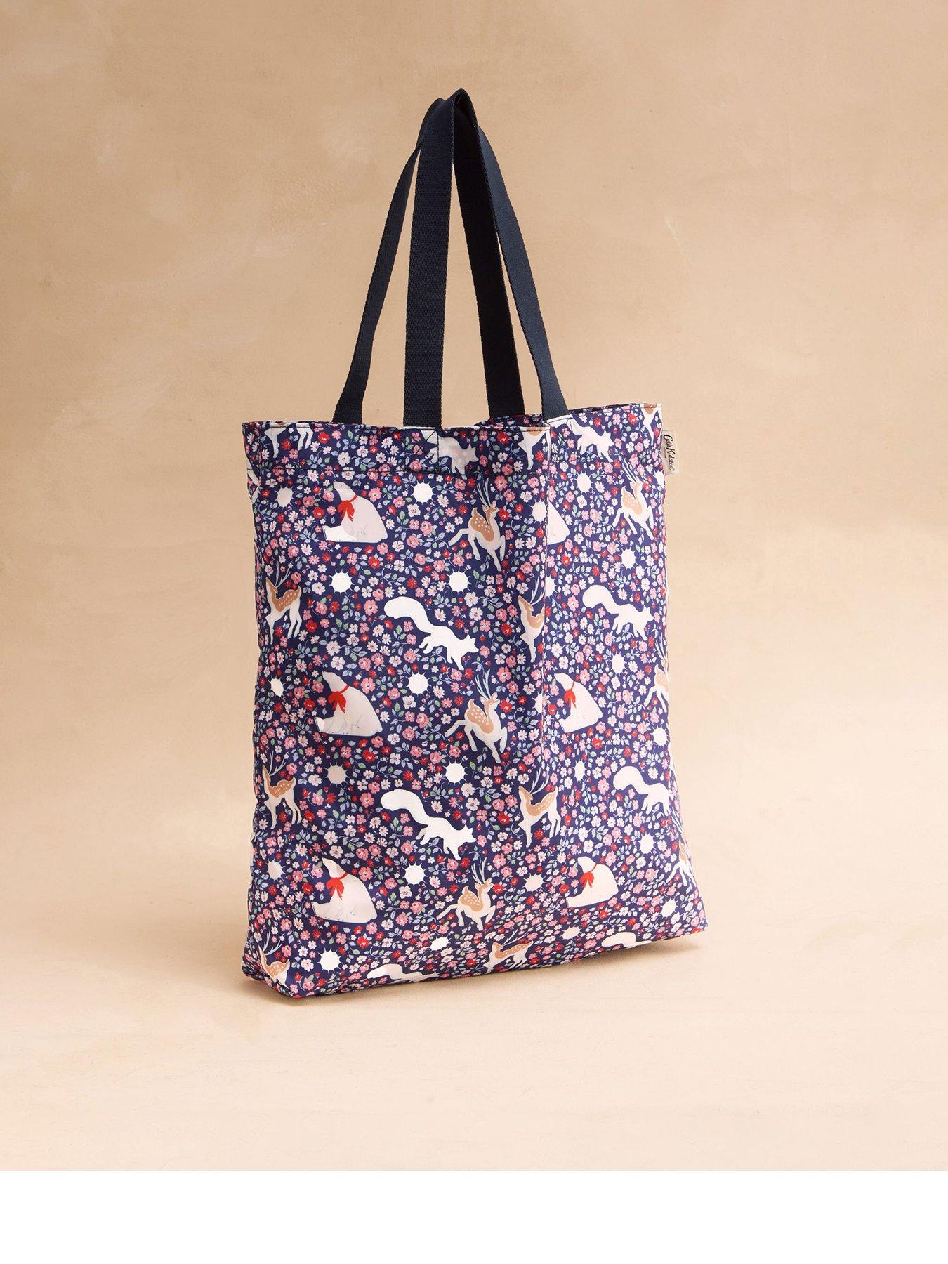 Image 1 of 7 of Cath Kidston Polar Ditsy Medium Foldaway Tote - Navy