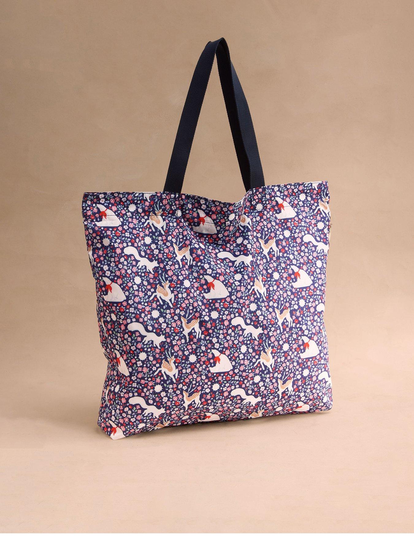 Cath Kidston Polar Ditsy Large Foldaway Tote - Navy