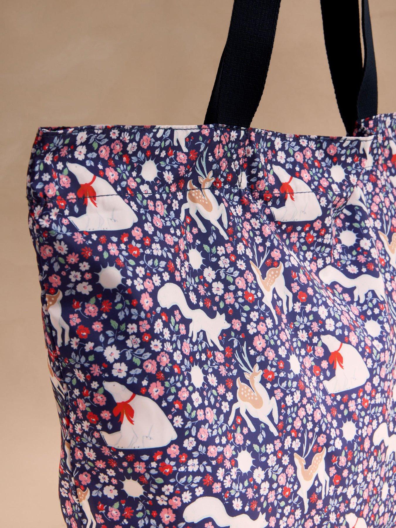  image of cath-kidston-polar-ditsy-large-foldaway-tote-navy