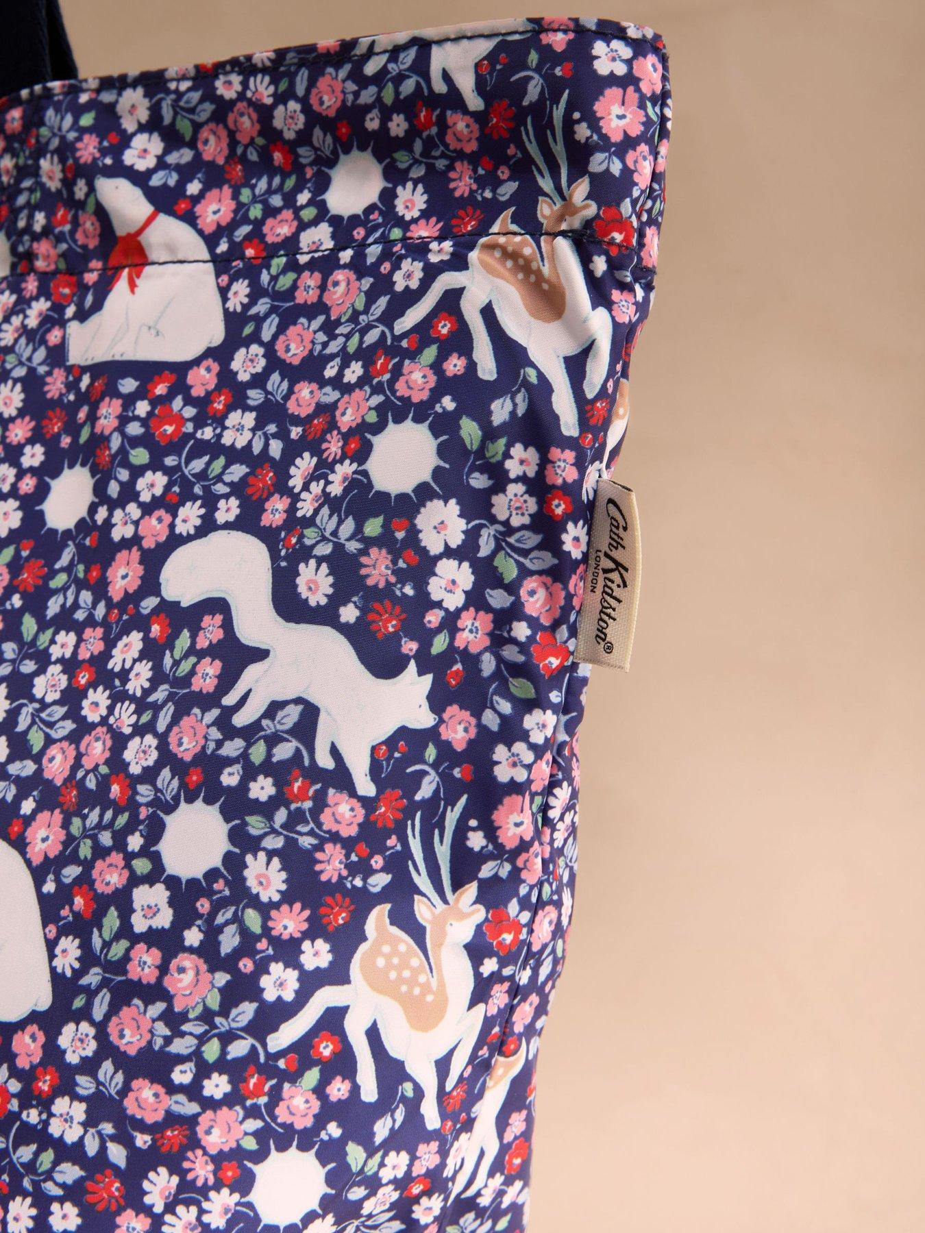  image of cath-kidston-polar-ditsy-large-foldaway-tote-navy