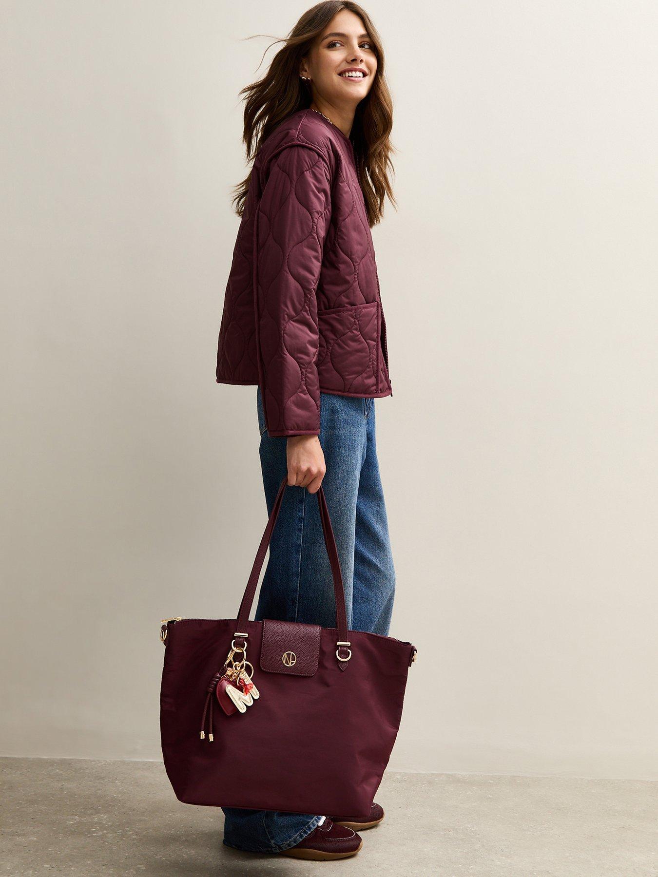  image of new-look-quilted-padded-jacket-burgundy