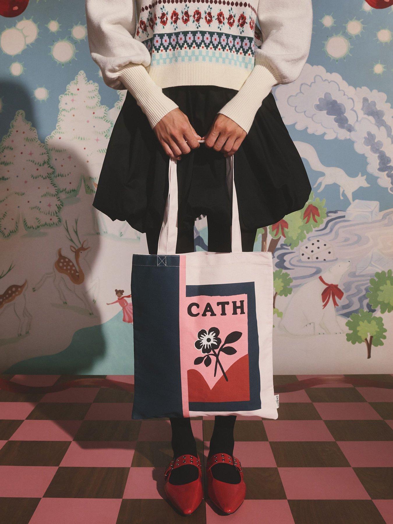  image of cath-kidston-retro-floral-tote-green